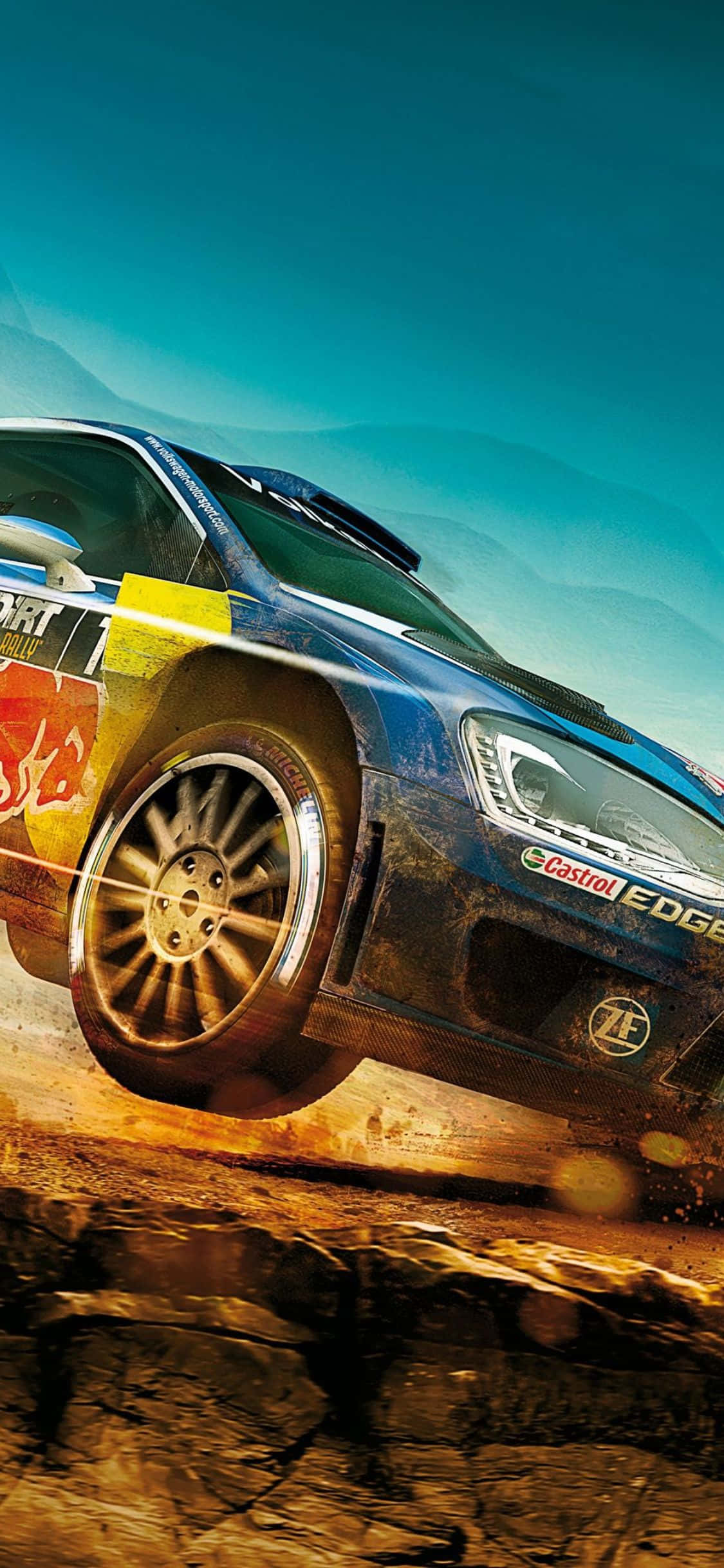 iPhone Xs Dirt Rally ile Toprak Pistlerde Yarışın Heyecanını Yaşayın Duvar Kağıdı