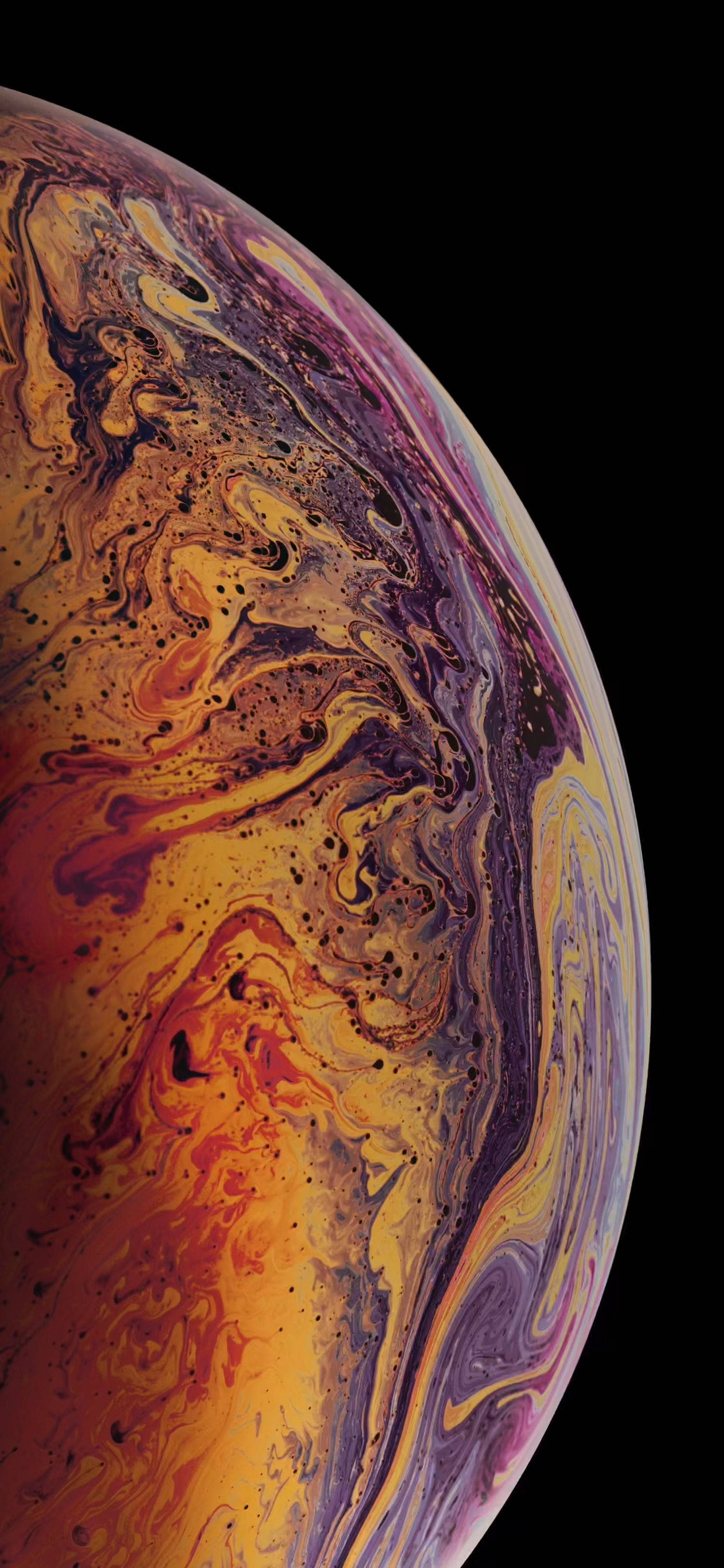 iPhone XS Ekranında Canlı ve Soyut Renkli Arka Plan Duvar Kağıdı