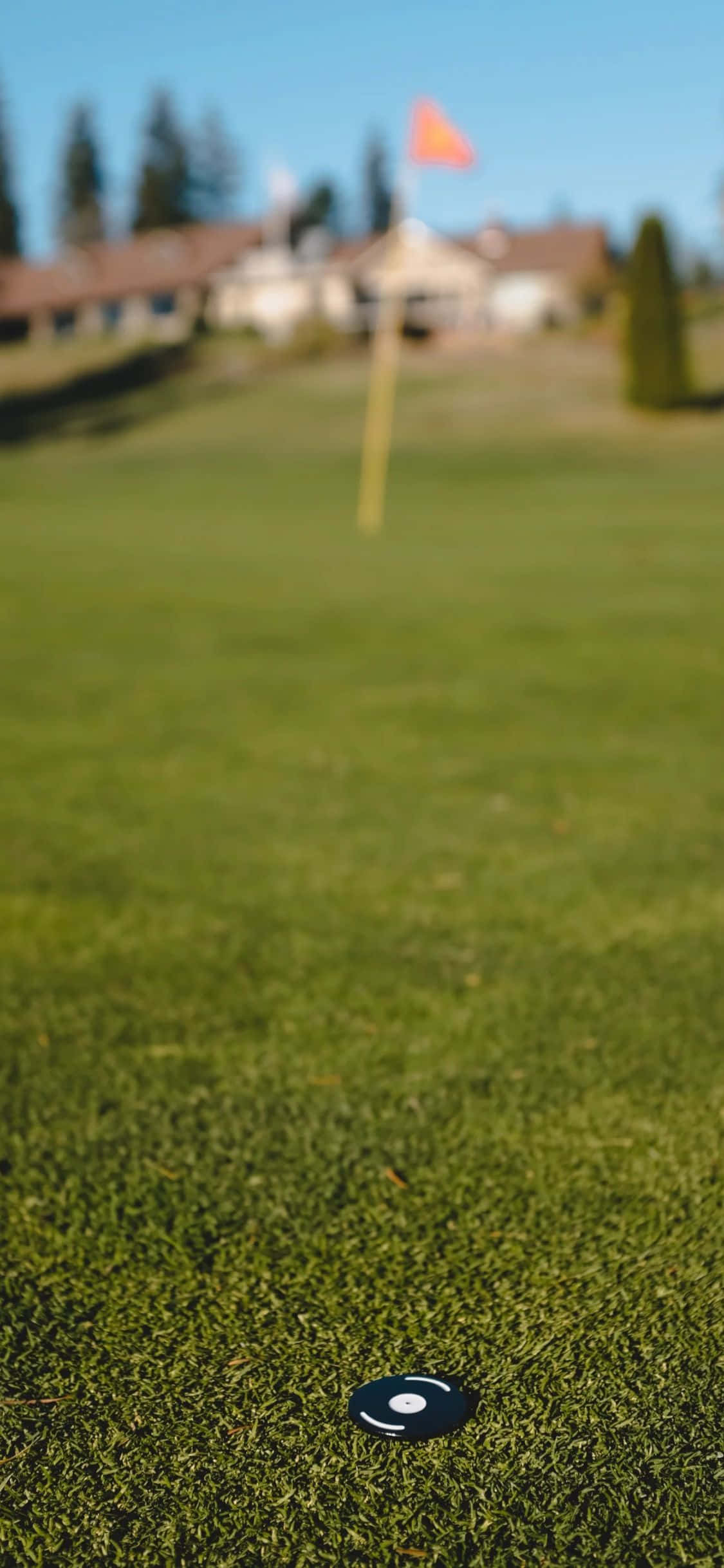 iPhone Xs Golf Arka Planı Golf Sahasında CC Duvar Kağıdı