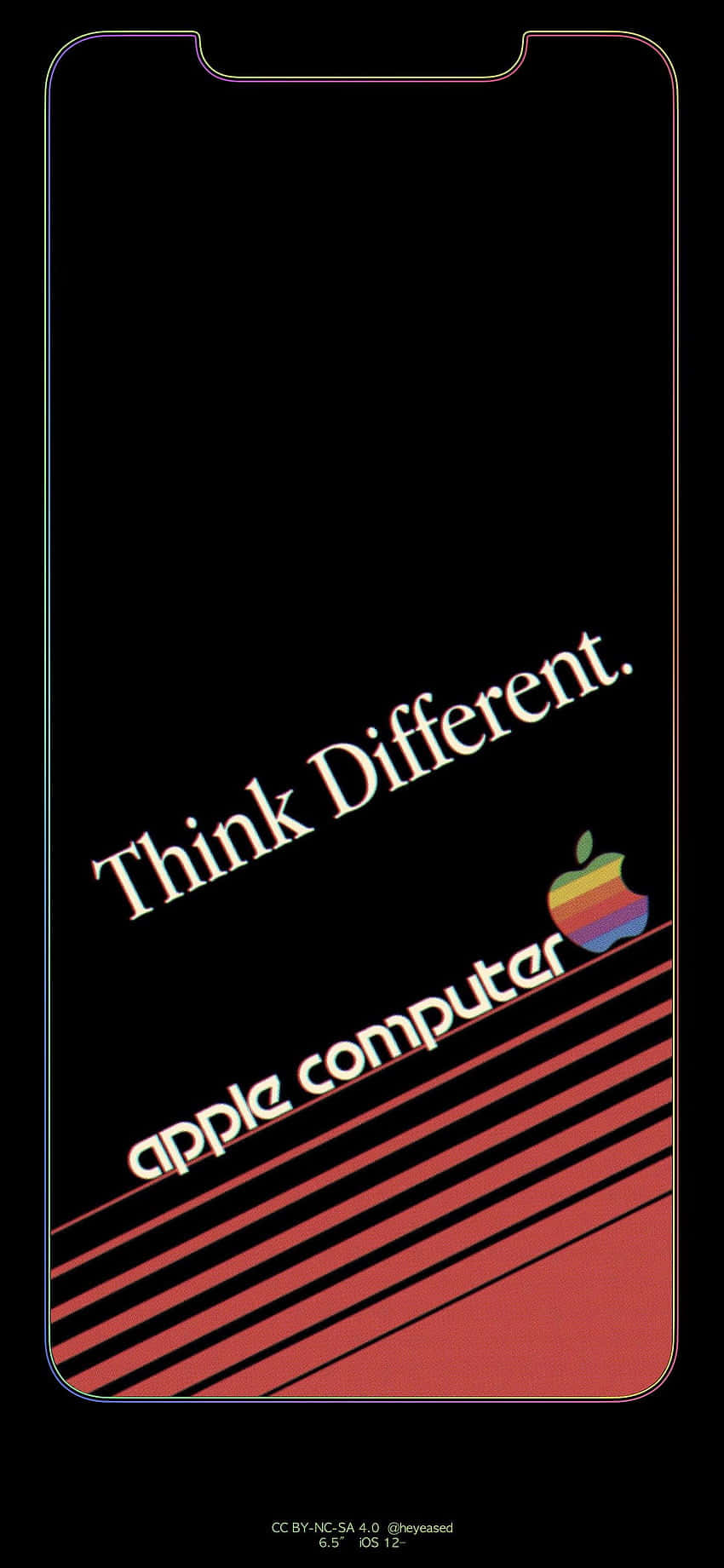 iPhone Xs Max Apple Arka Planı Farklı Düşün Duvar Kağıdı