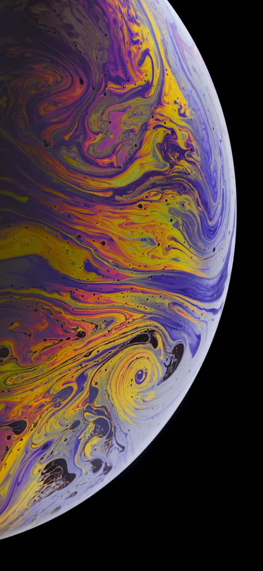 iPhone Xs Max Apple Arka Planı Yan Gezegen Renkleri Duvar Kağıdı