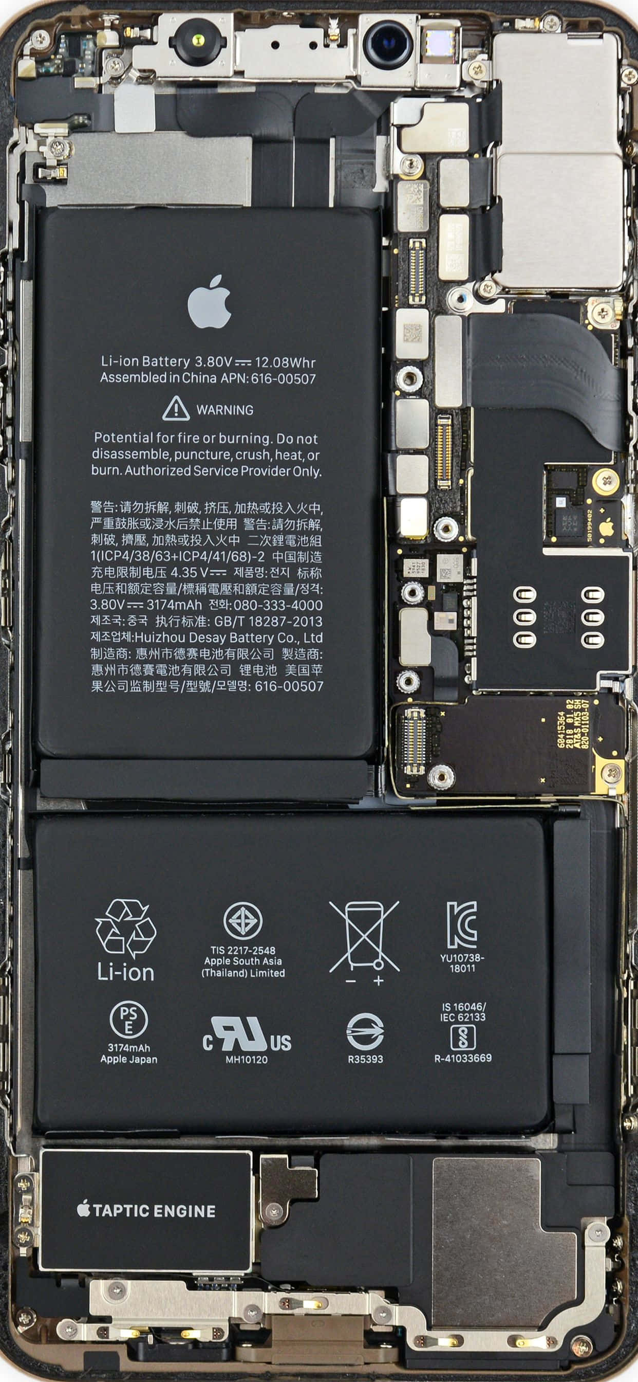 iPhone Xs Max Apple Arkaplanı Arka Bileşenler Duvar Kağıdı