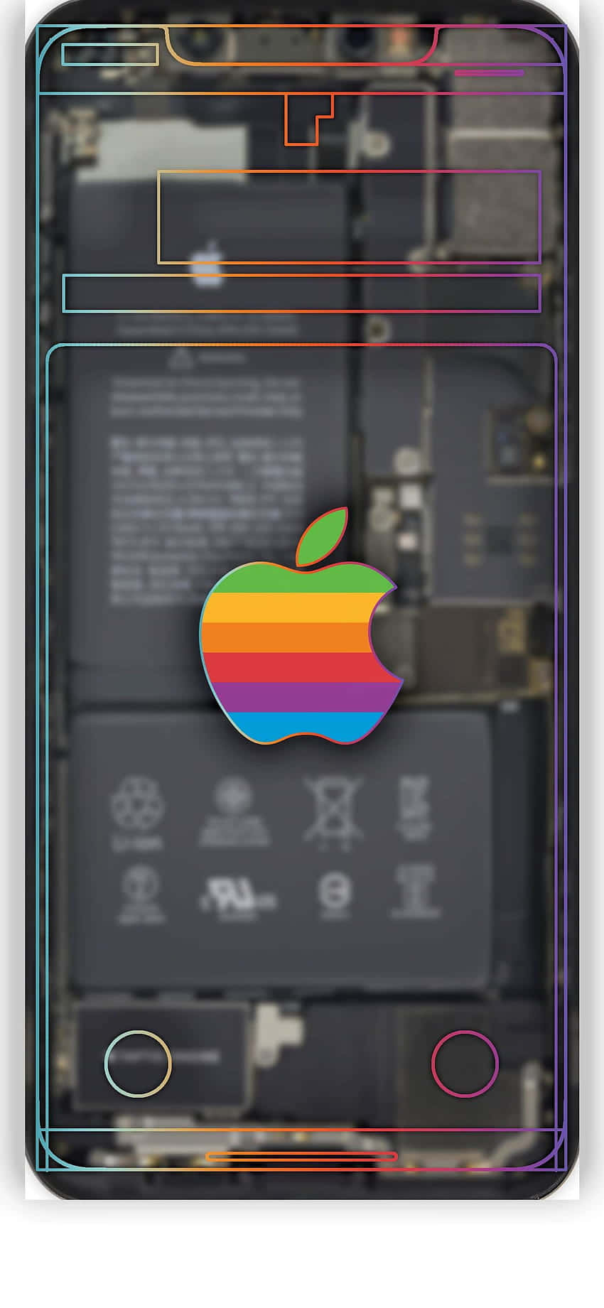 iPhone Xs Max Apple Arkaplanı Şeffaf Ekran Duvar Kağıdı