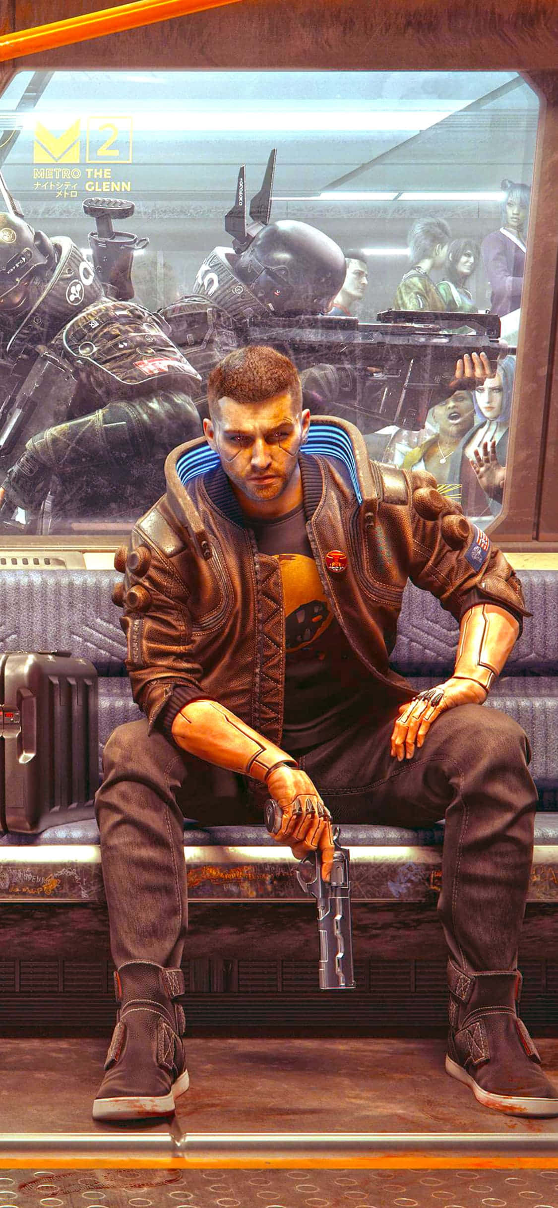 iPhone XS Max Cyberpunk 2077 Vincent Arka Plan Duvar Kağıdı