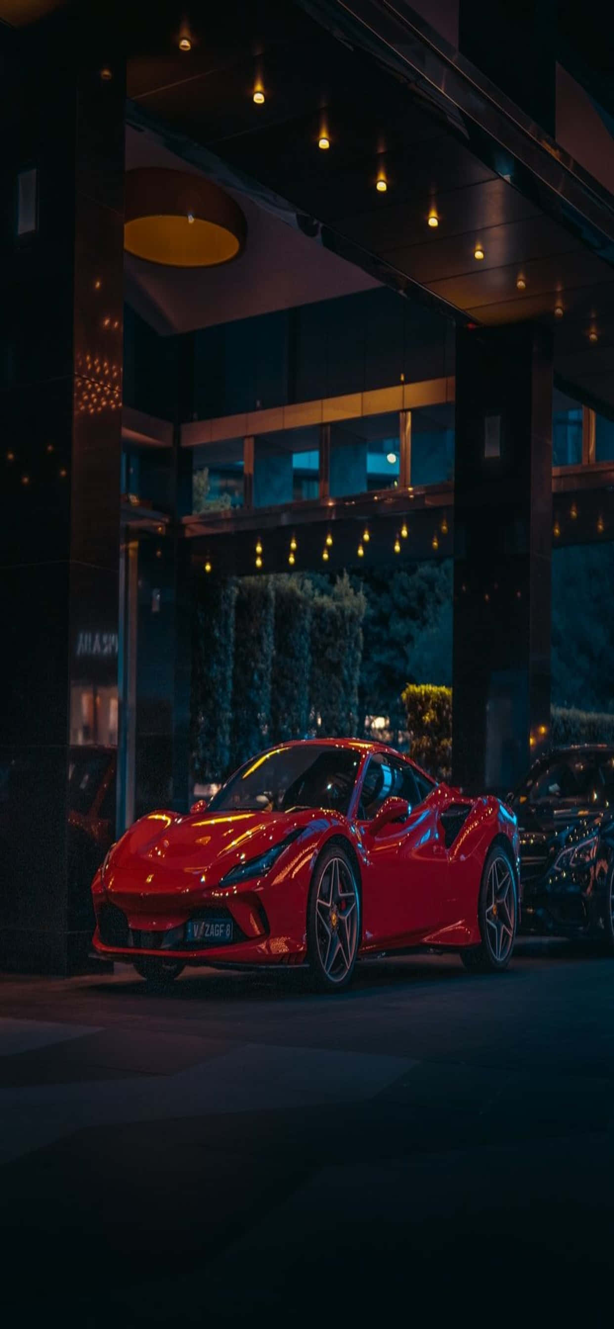 iPhone Xs Max Ferrari Duvar Kağıdı Gece Kırmızı Ferrari 458 Speciale Duvar Kağıdı
