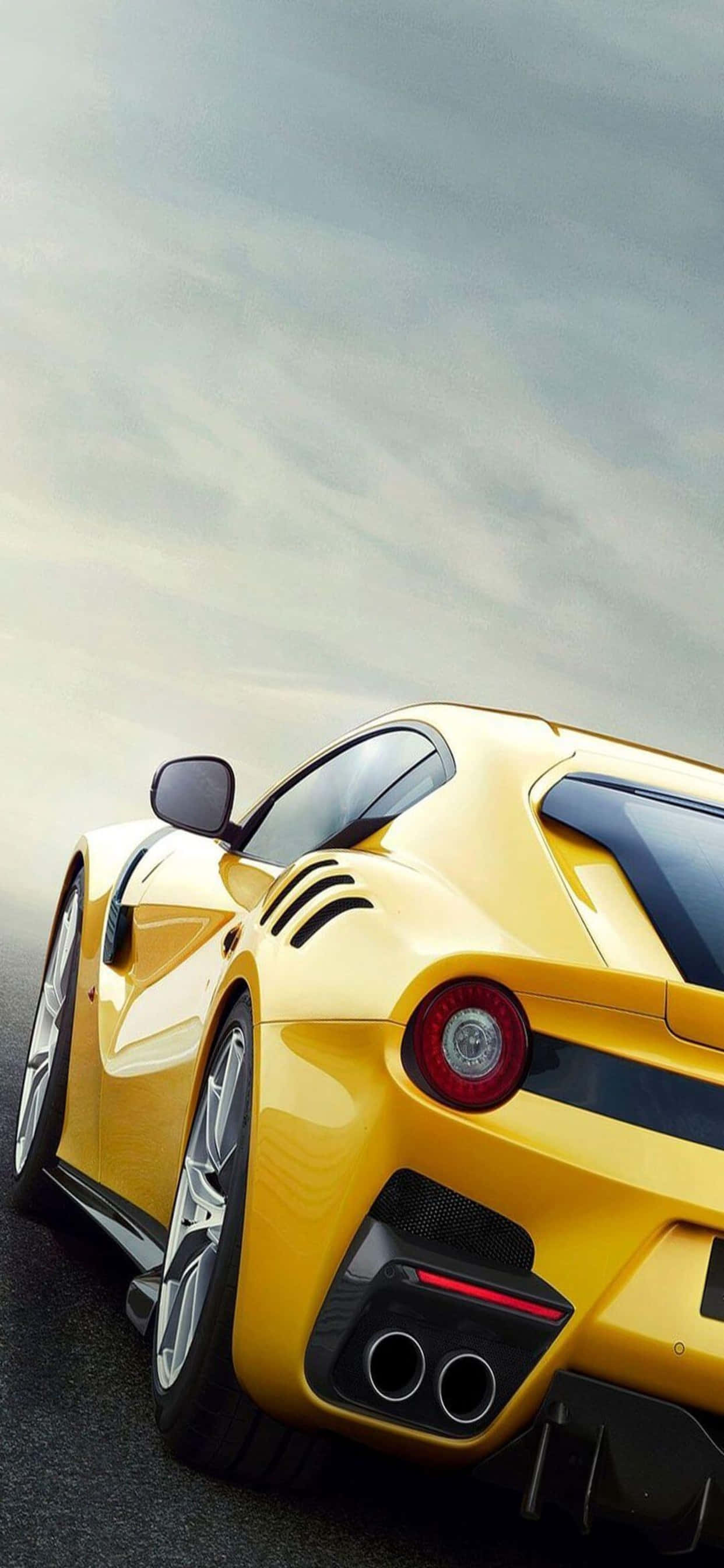 iPhone Xs Max Ferrari Duvar Kağıdı Sarı Ferrari F12tdf Duvar Kağıdı