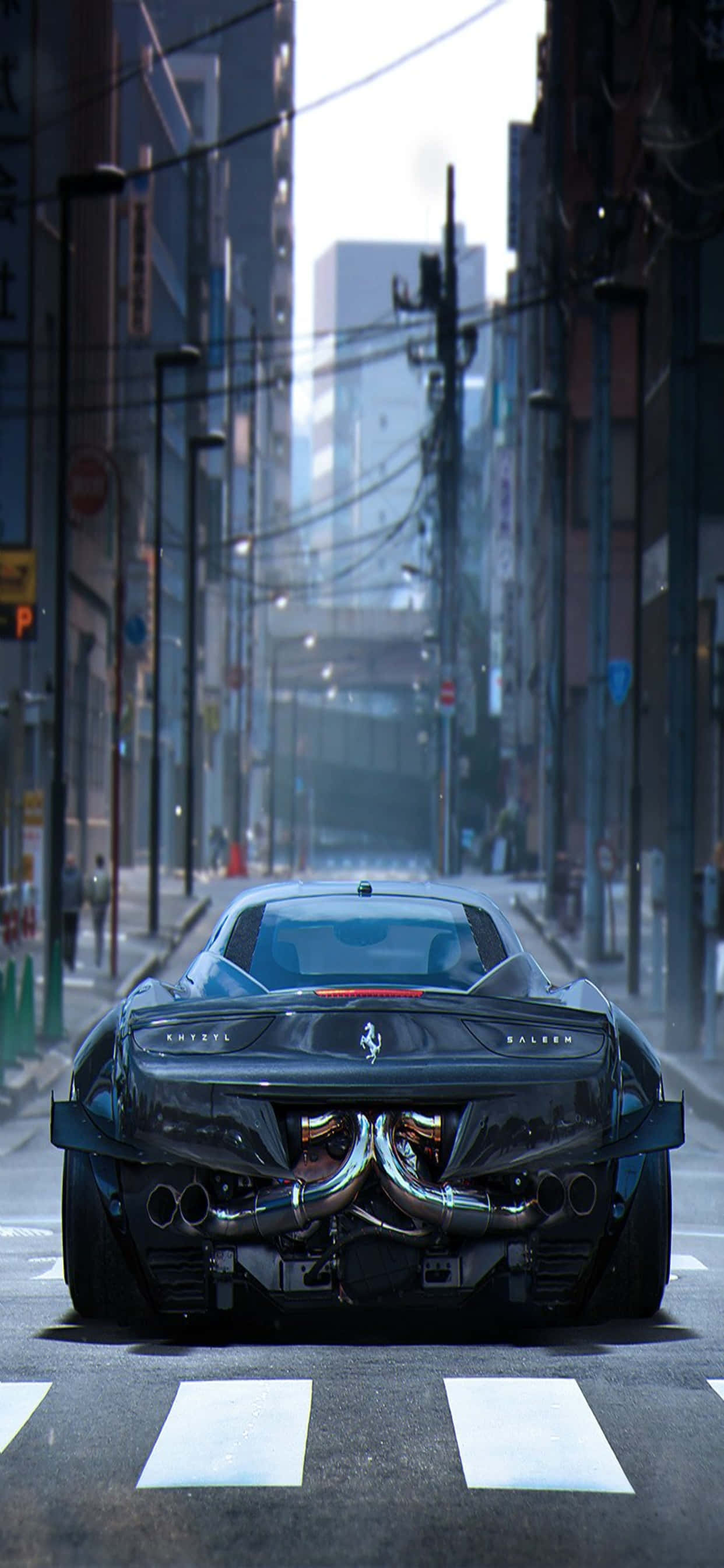 iPhone Xs Max Ferrari Duvar Kağıdı Siyah Ferrari 458 Duvar Kağıdı