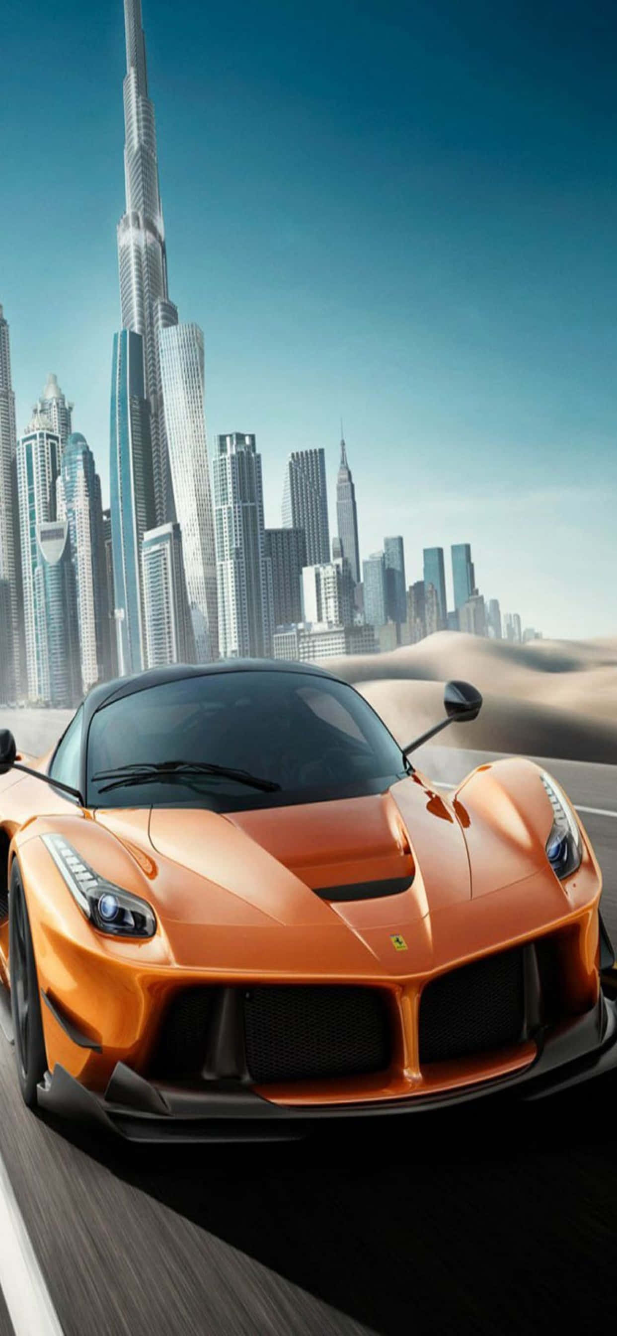 iPhone Xs Max Ferrari Duvar Kağıdı Turuncu LaFerrari Duvar Kağıdı