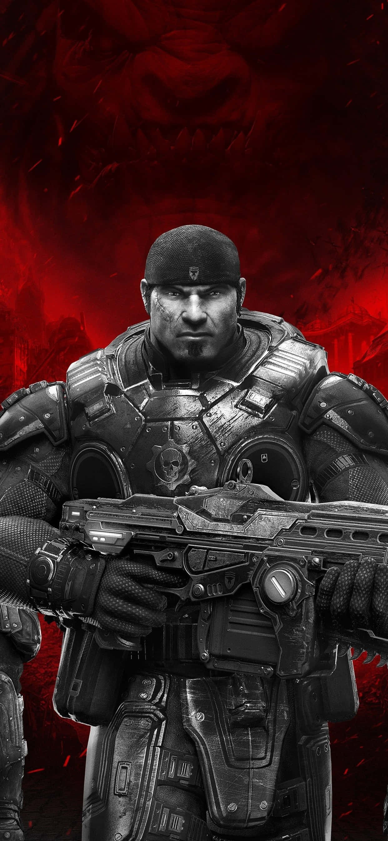 iPhone XS Max Gears Of War 5 Character Marcus Background Duvar Kağıdı