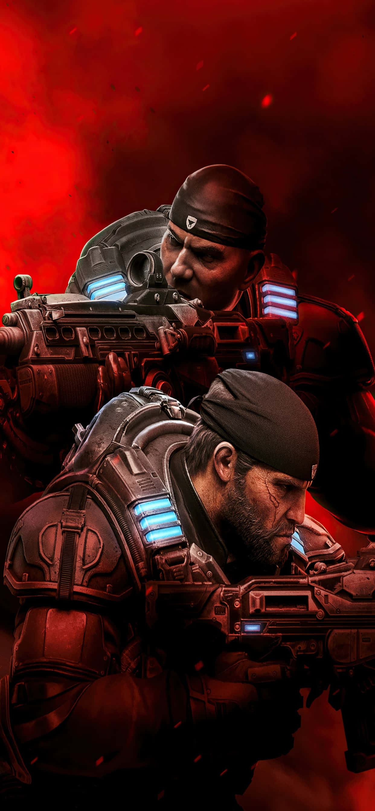 iPhone XS Max Gears Of War 5 Game Characters Background Duvar Kağıdı