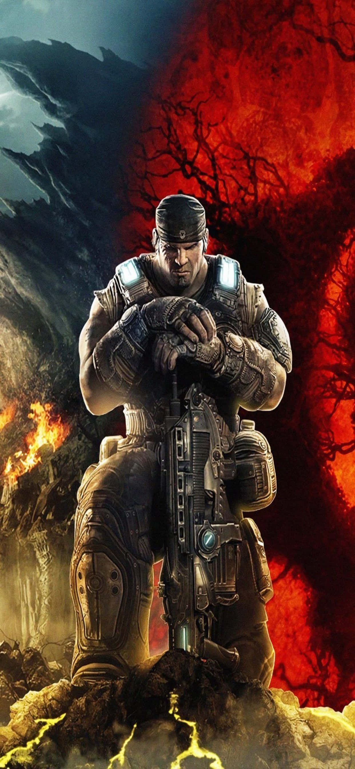 iPhone XS Max Gears Of War 5 Marcus Fenix Arka Planı Duvar Kağıdı