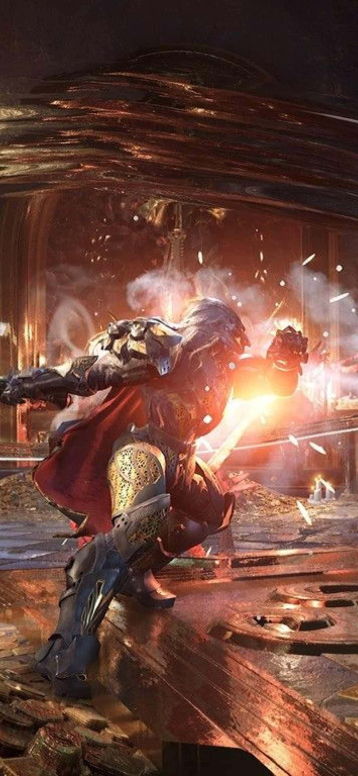 iPhone XS Max Godfall Silvermane Blok Arkaplanı Duvar Kağıdı