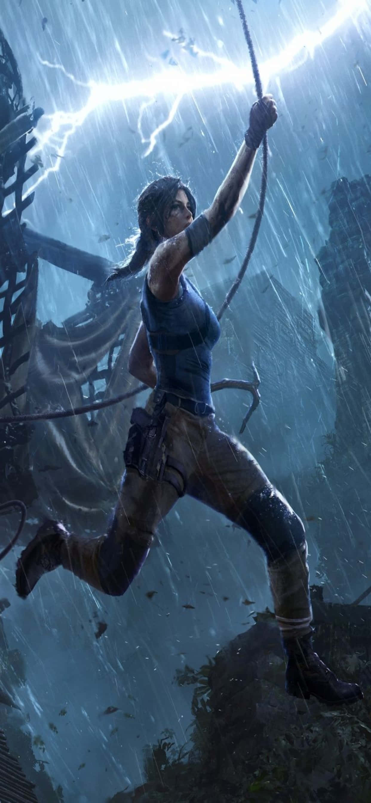 iPhone Xs Max ile Lara Croft'un Macerasını Takip Edin Duvar Kağıdı
