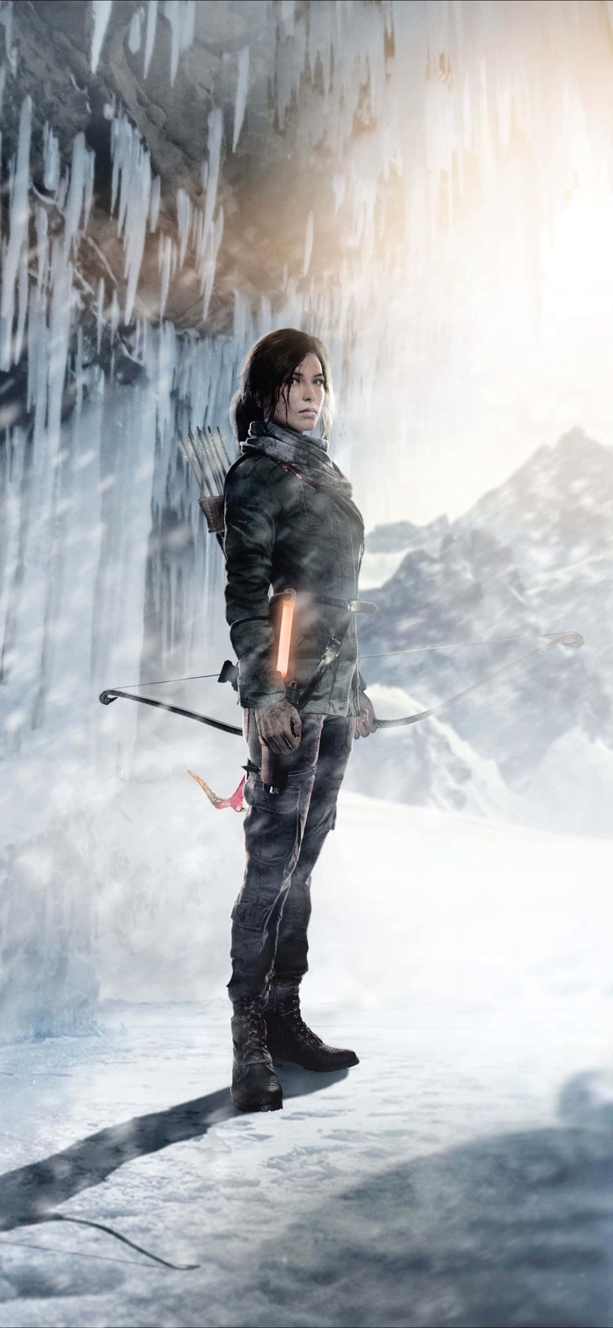 iPhone Xs Max ile Rise of the Tomb Raider'da sırları ve macerayı keşfedin Duvar Kağıdı