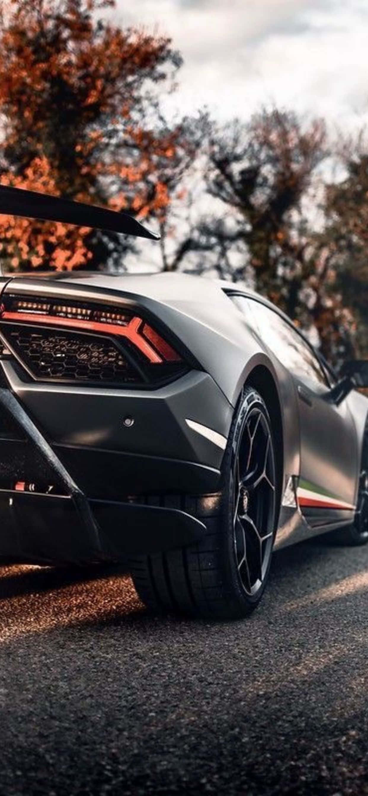 iPhone XS Max Lamborghini Huracan Arka Görünüm Arka Planı Duvar Kağıdı