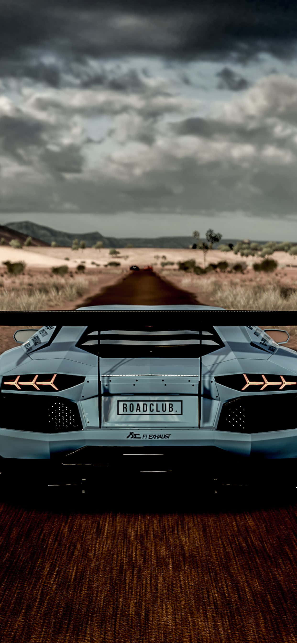 iPhone XS Max Lamborghini Aventador Arka Görünüm Arka Planı Duvar Kağıdı