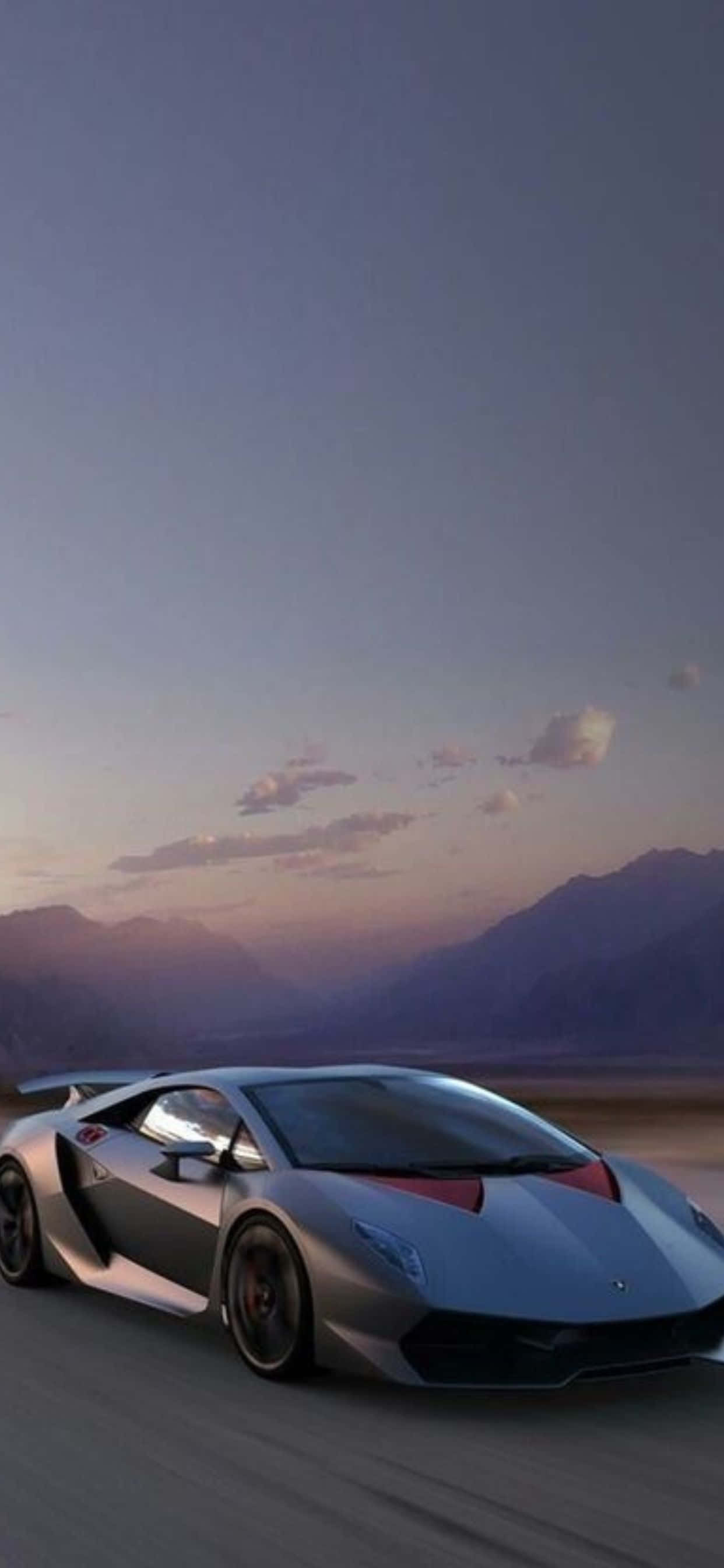 iPhone XS Max Lamborghini Şık Gri Arkaplan Duvar Kağıdı