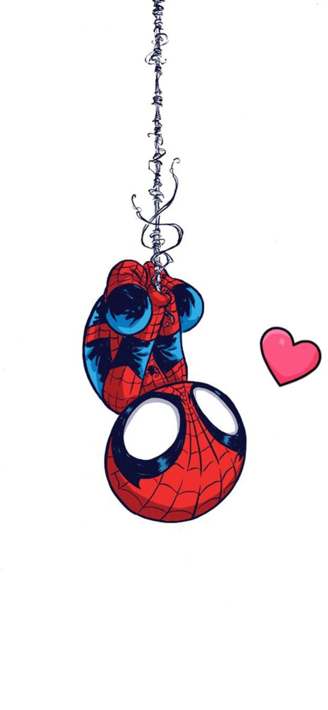 iPhone XS Max Marvel Chibi Örümcek Adam Arka Planı Duvar Kağıdı