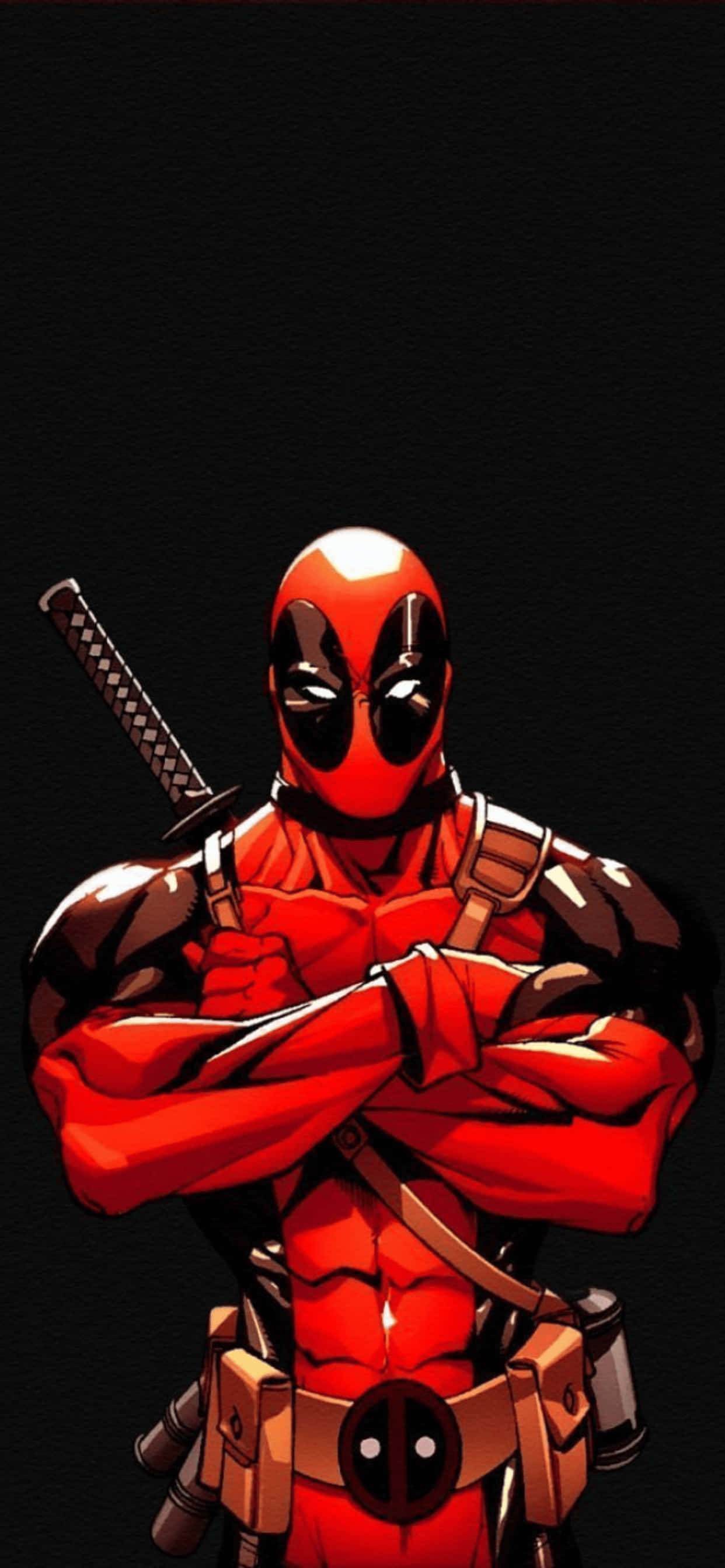 iPhone XS Max Marvel Deadpool Arka Plan Duvar Kağıdı