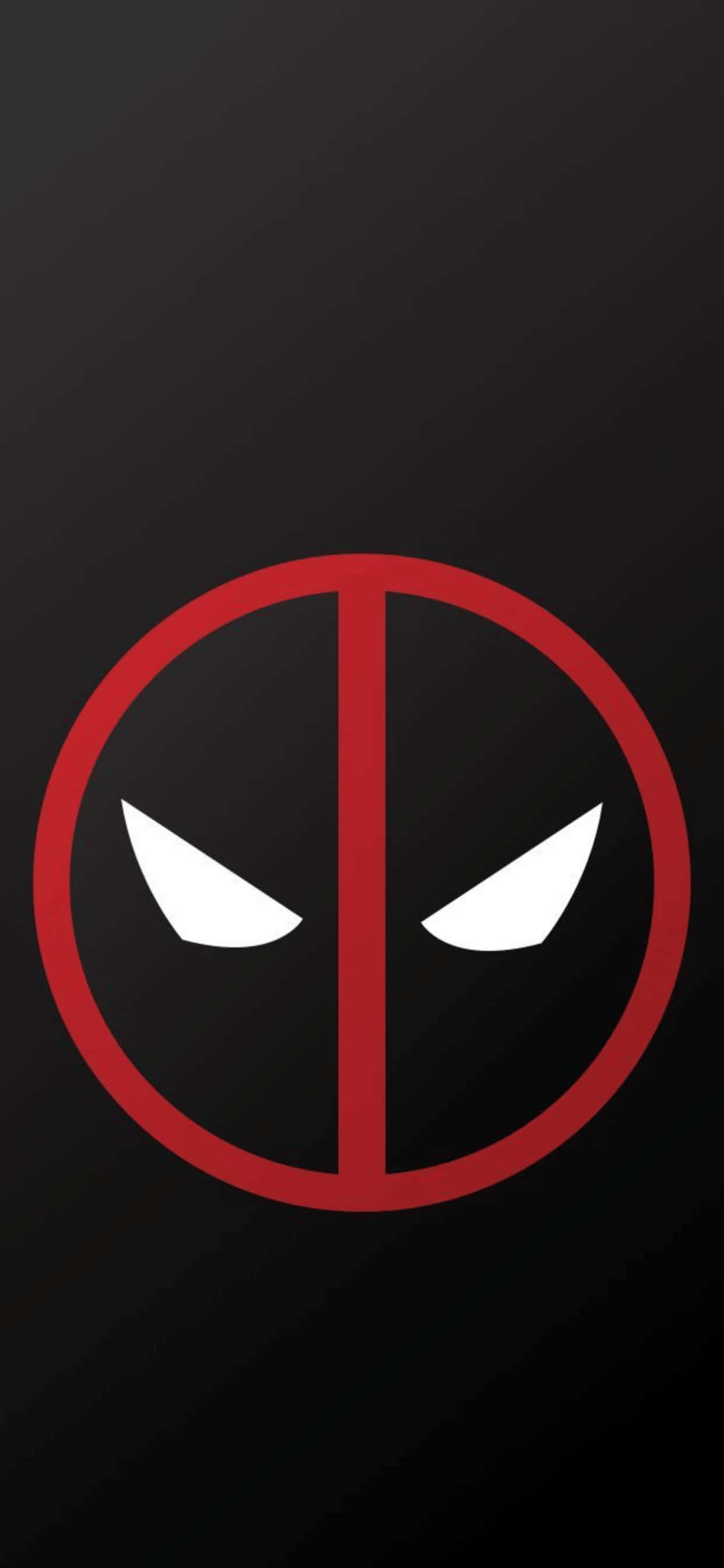 iPhone XS Max Marvel Deadpool Logo Arka Plan Duvar Kağıdı