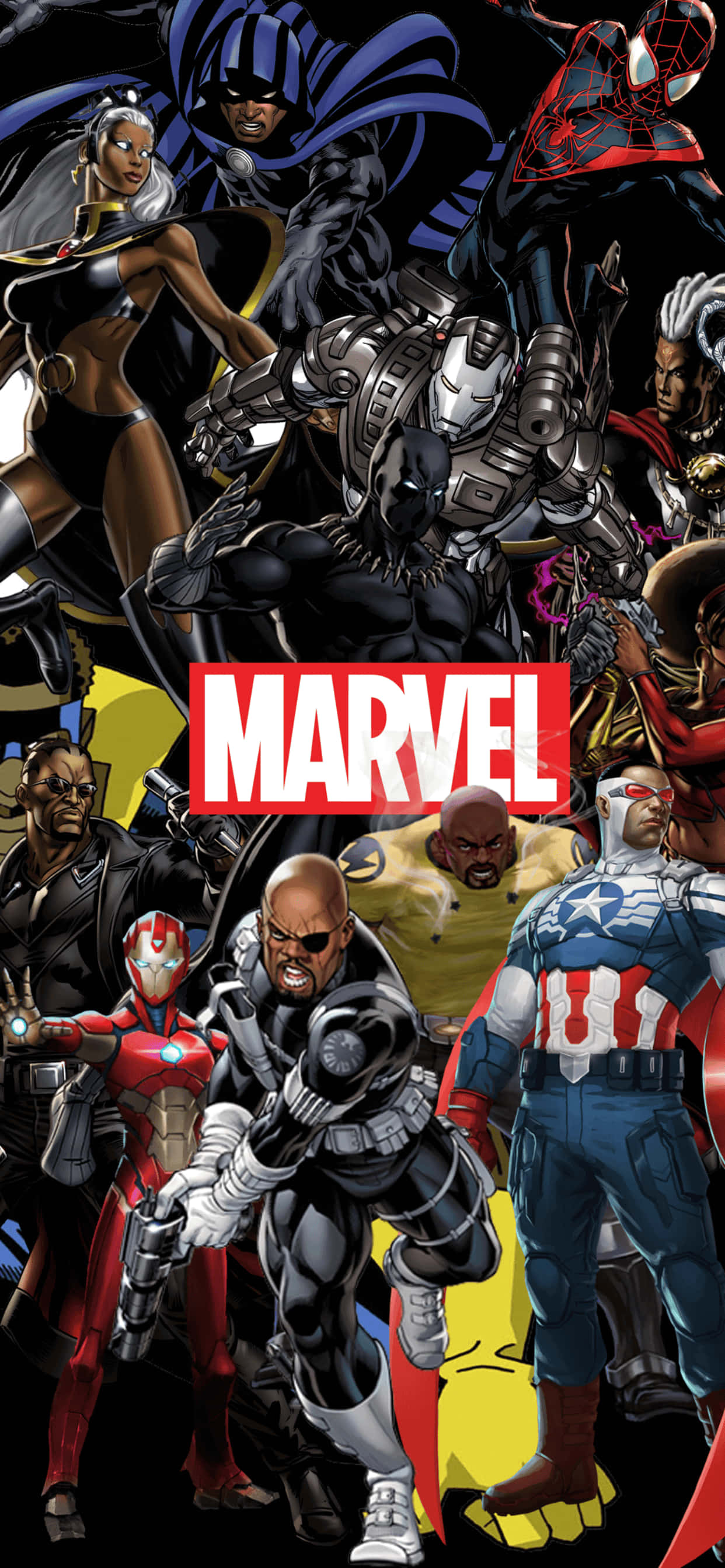 iPhone XS Max Marvel Yeni Kahramanlar Arka Planı Duvar Kağıdı
