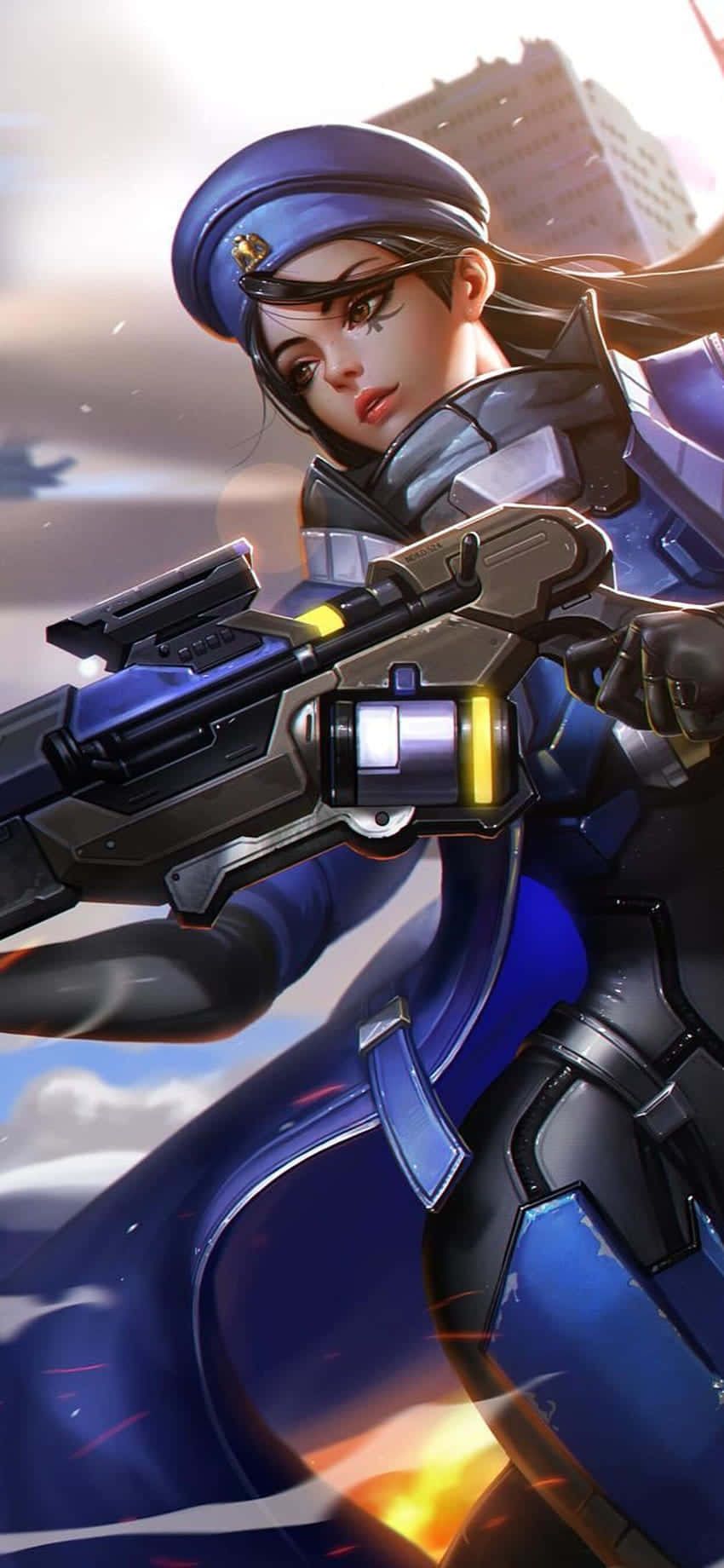 iPhone XS Max Overwatch Arka Planı Kaptan Ana Savaşıyor Duvar Kağıdı