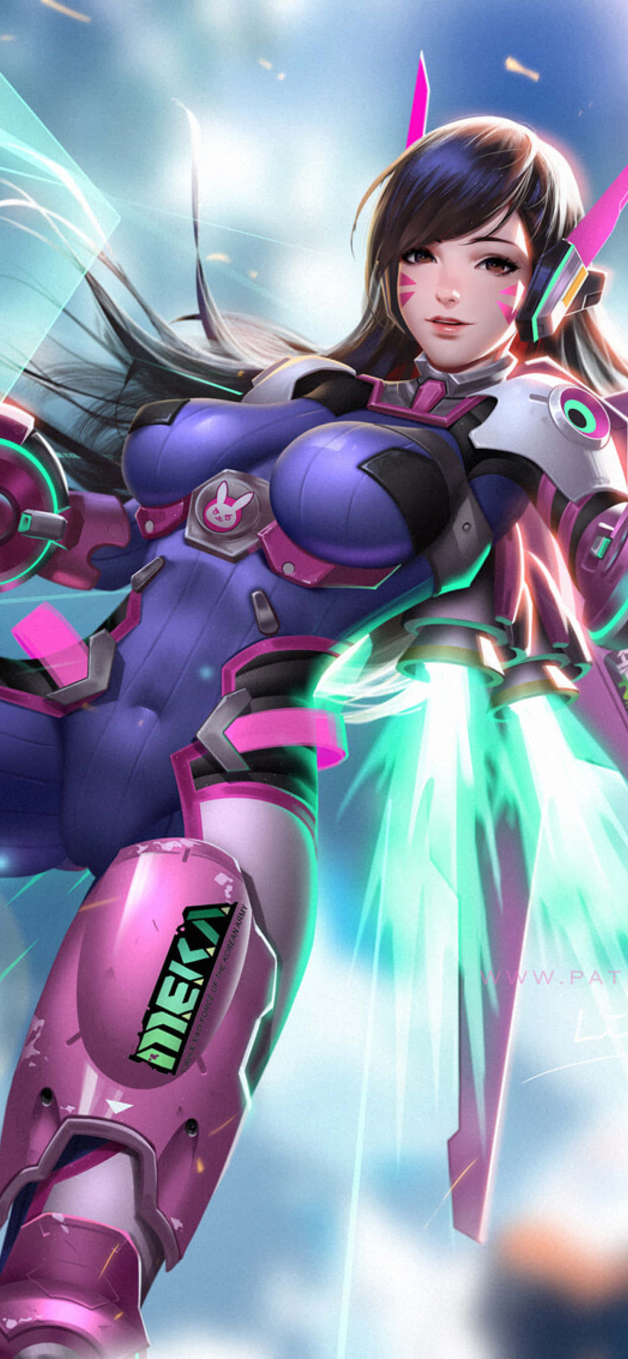 iPhone Xs Max Overwatch Duvar Kağıdı Kanatlı D.Va Duvar Kağıdı