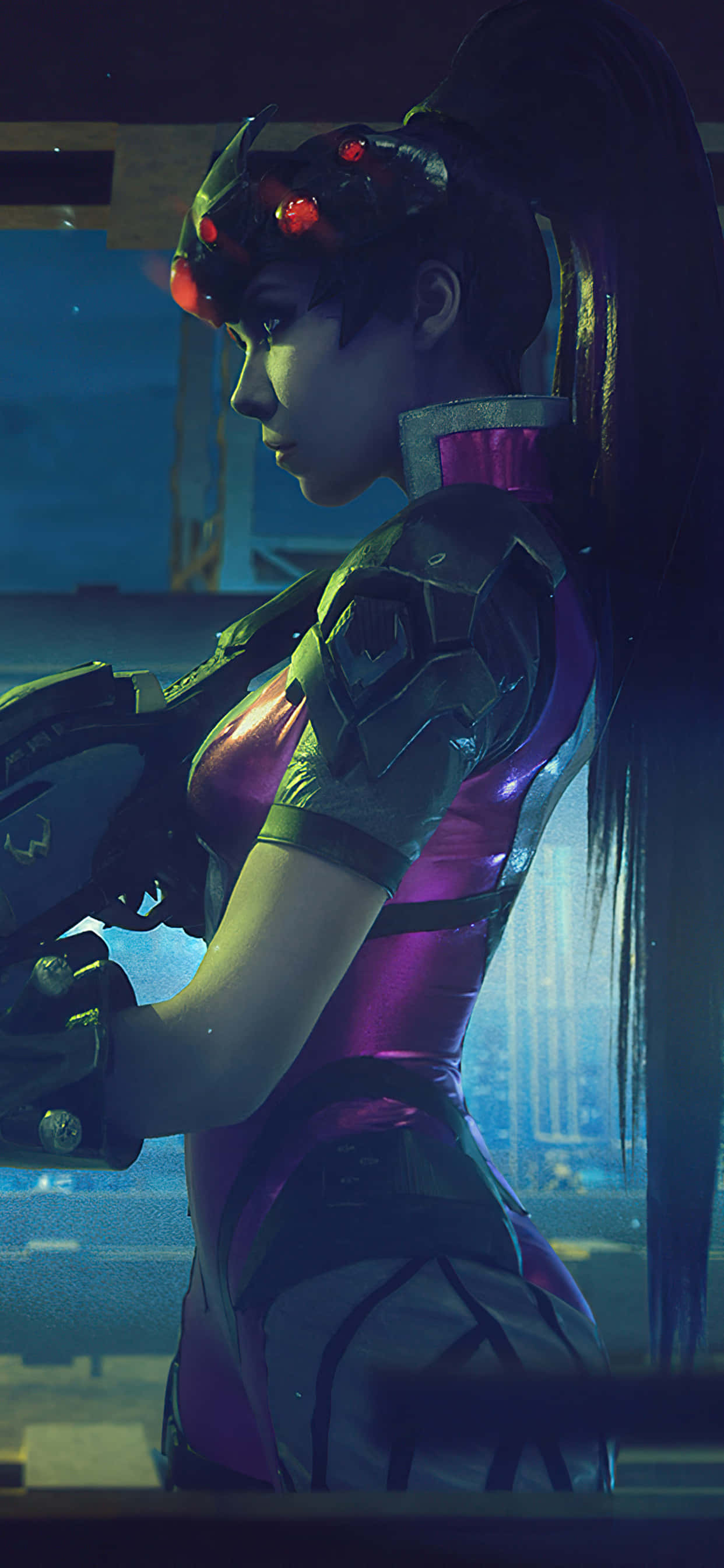 iPhone Xs Max Overwatch Duvar Kağıdı Widowmaker Yan Profil Duvar Kağıdı