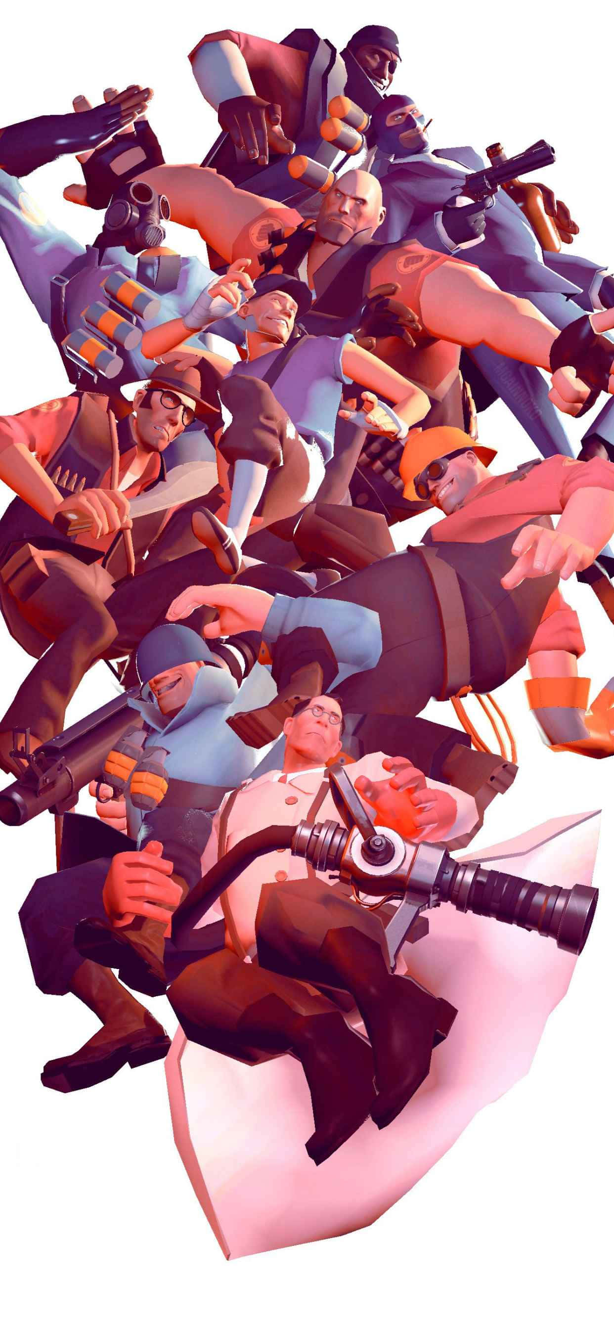 iPhone Xs Max Portre Kırmızı Team Fortress 2 Arka Planı Duvar Kağıdı