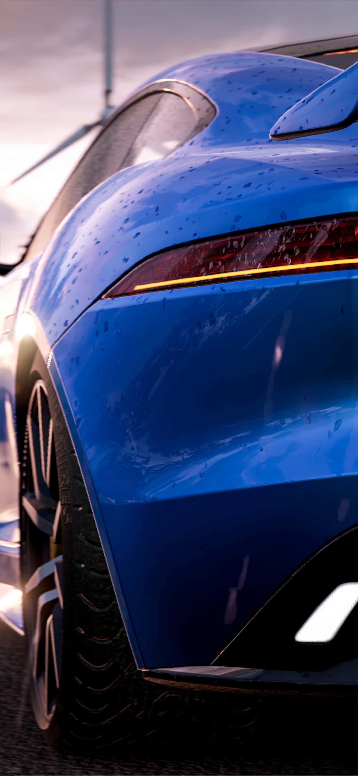 iPhone XS Max Project Cars 2 Mavi Jaguar F-Type Arka Plan Duvar Kağıdı