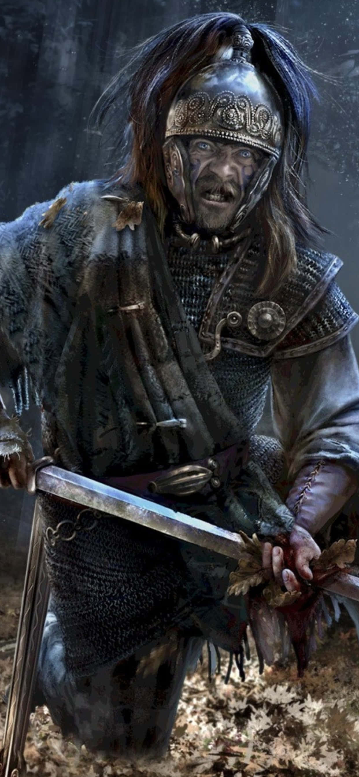 iPhone XS Max Total War Attila Kelt Savaşçısı Arka Planı Duvar Kağıdı