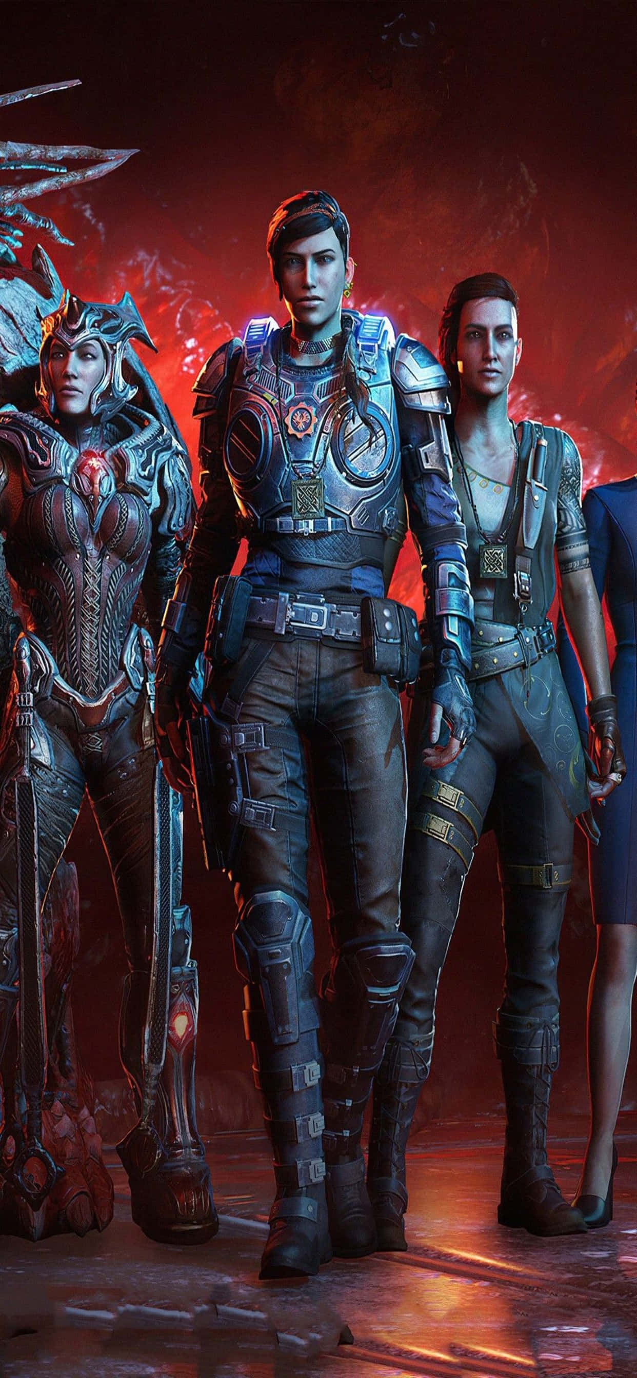 iPhone Xs Max'te Gears of War 5 Duvar Kağıdı ile Destansı Savaş Sahnesi Duvar Kağıdı
