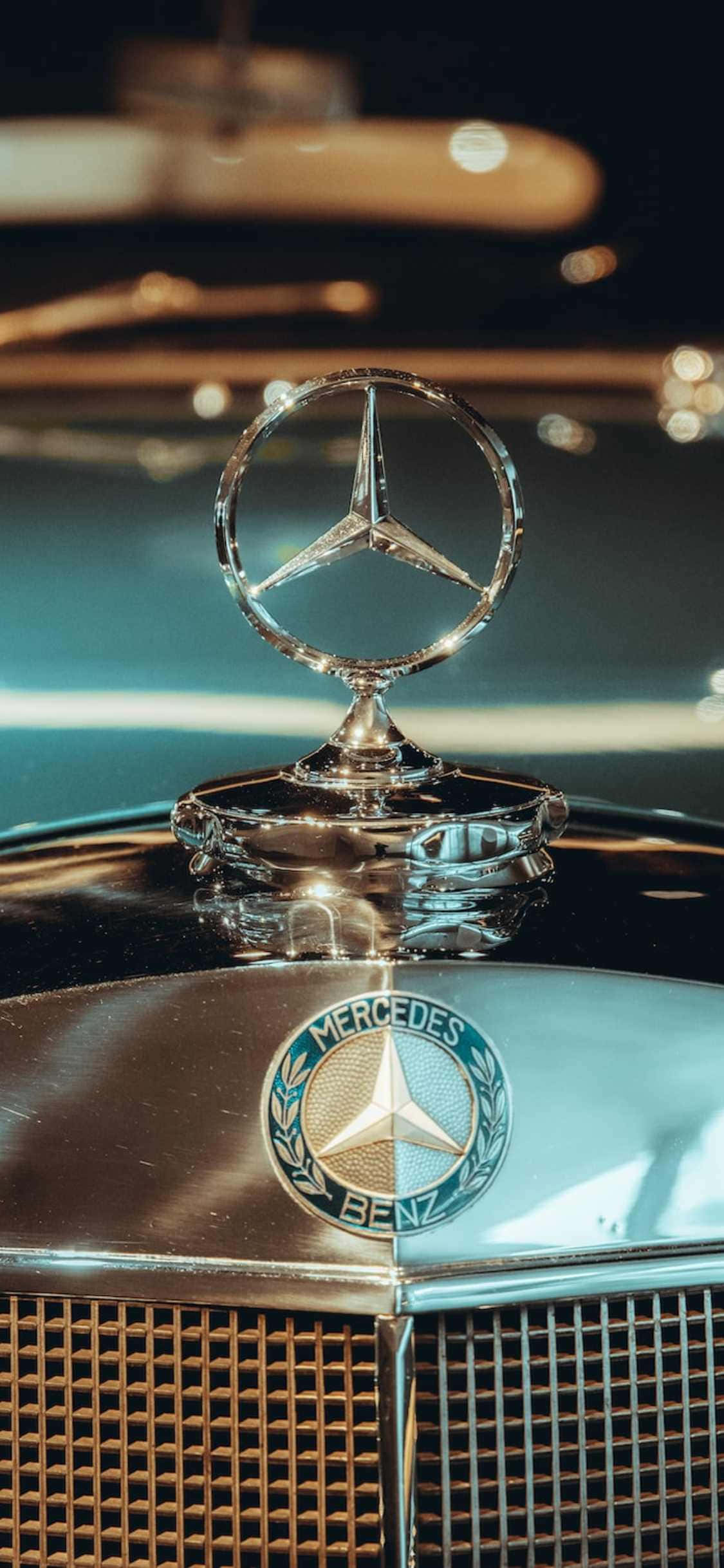 iPhone Xs Mercedes Arka Planı Gri Mercedes-Benz 500K Duvar Kağıdı