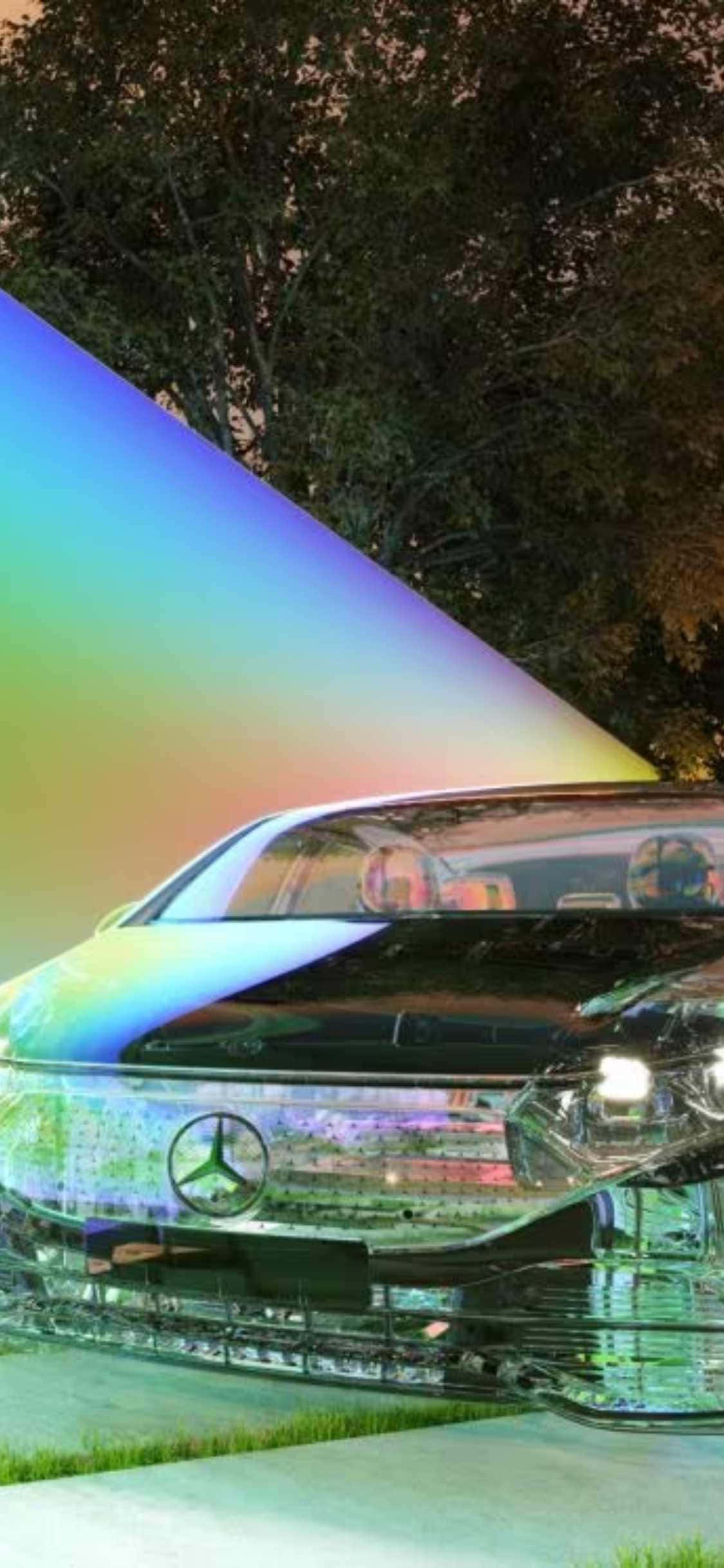 iPhone XS Mercedes Arka Planı Yansıtıcı Mercedes-Benz S-Class Duvar Kağıdı