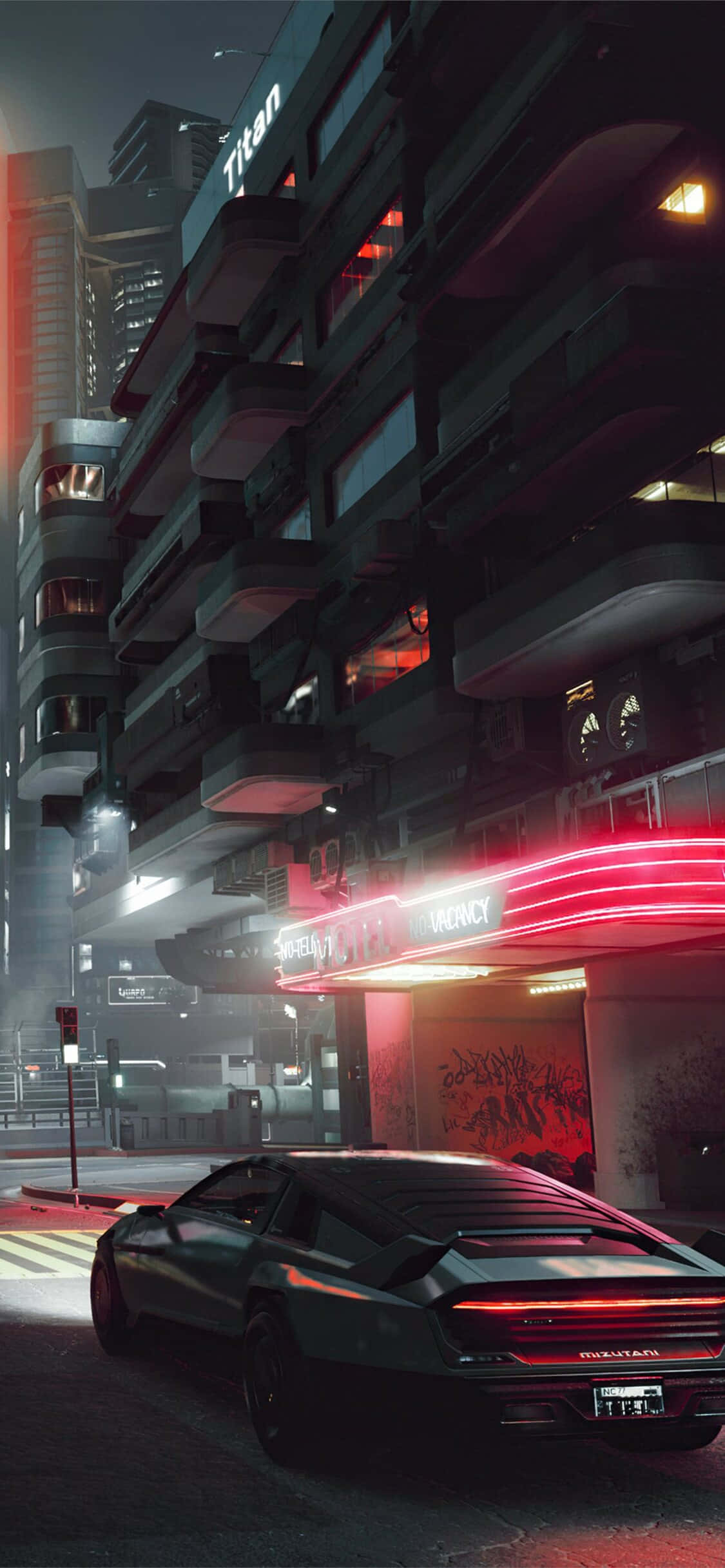 iPhone XS Need For Speed Payback Arka Planı Neon Işıklar Altında Spor Araba Duvar Kağıdı