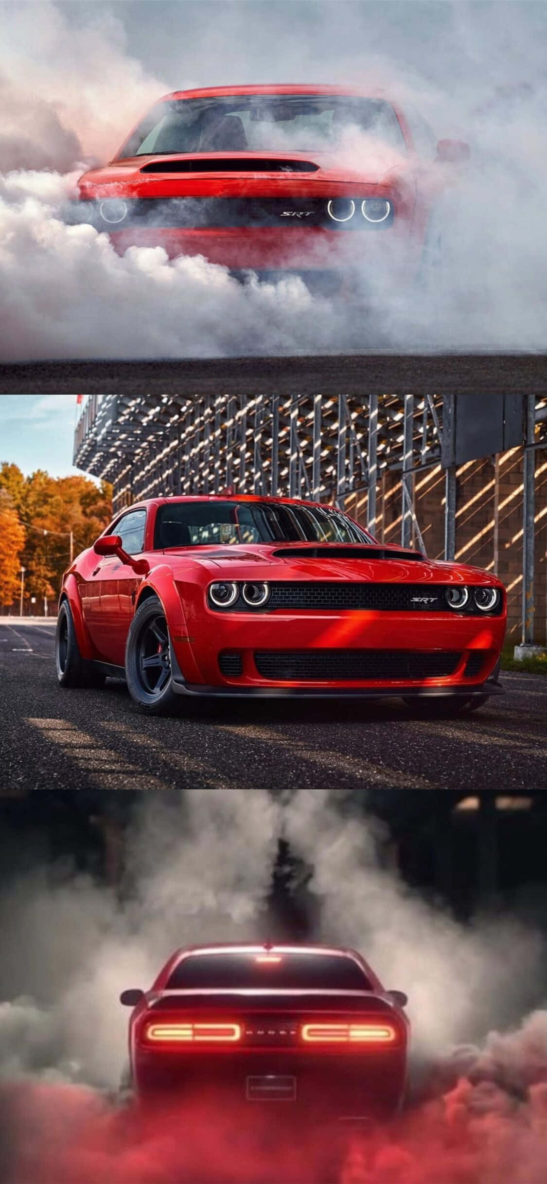 iPhone Xs Need For Speed Payback Arka Planı Kırmızı Dodge Demon Duvar Kağıdı