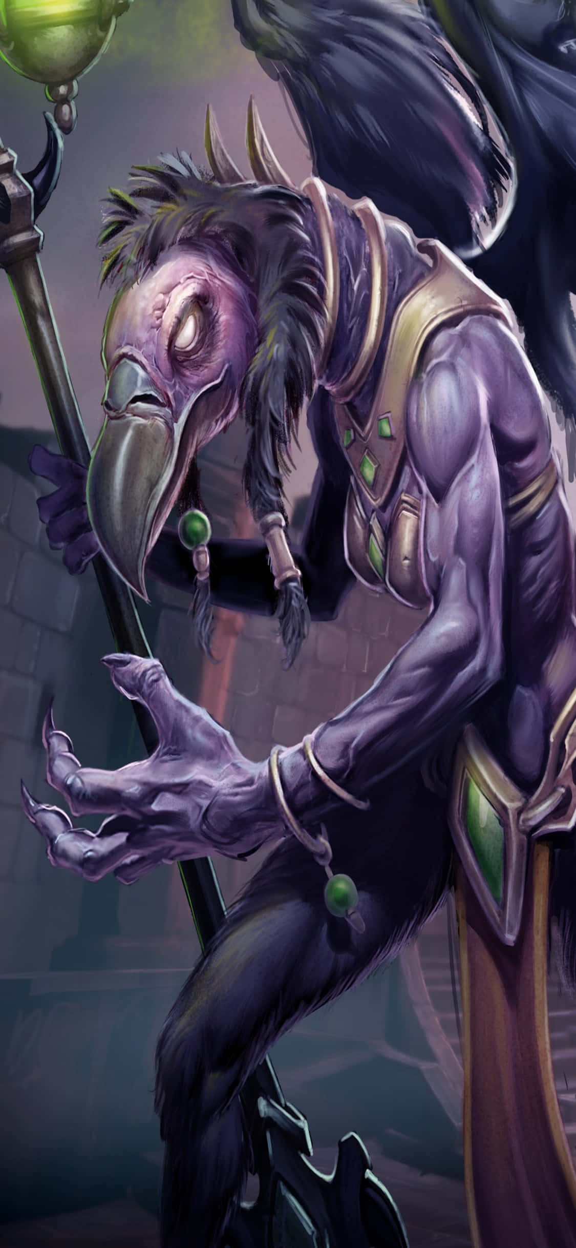 iPhone Xs Runescape Arka Planı Fanart Çizim Kuzgun Büyücü Duvar Kağıdı