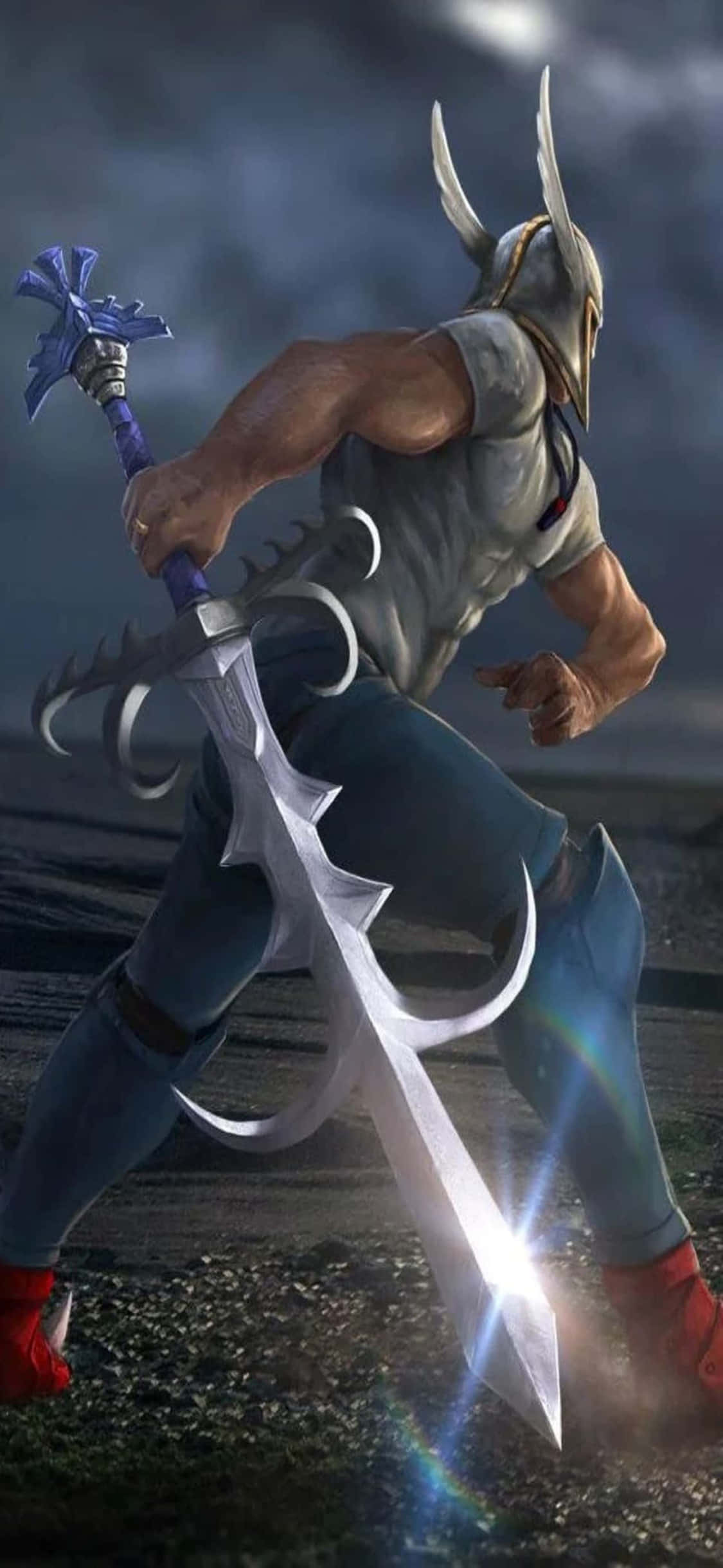 iPhone Xs Runescape Arkaplanı Kılıç Kullanan Elvemage Duvar Kağıdı