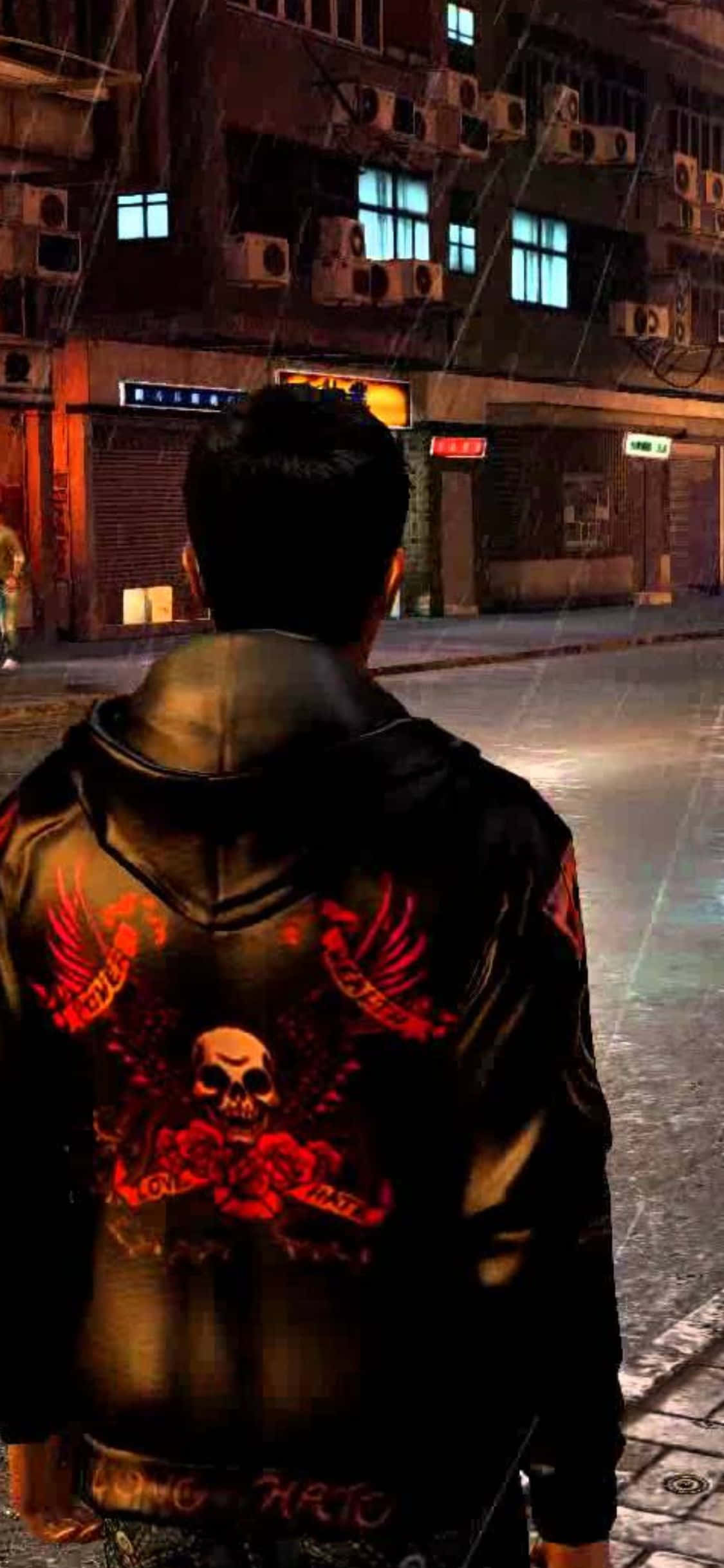 iPhone Xs Sleeping Dogs Deri Ceket Arka Planı Duvar Kağıdı