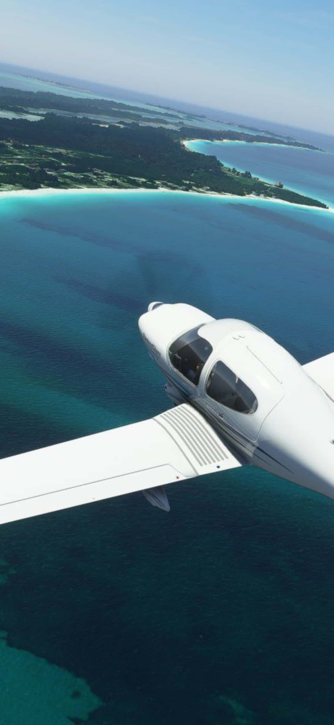 iPhone Xs'te Microsoft Flight Simulator ile Uçuş Heyecanının Tadını Çıkarın Duvar Kağıdı