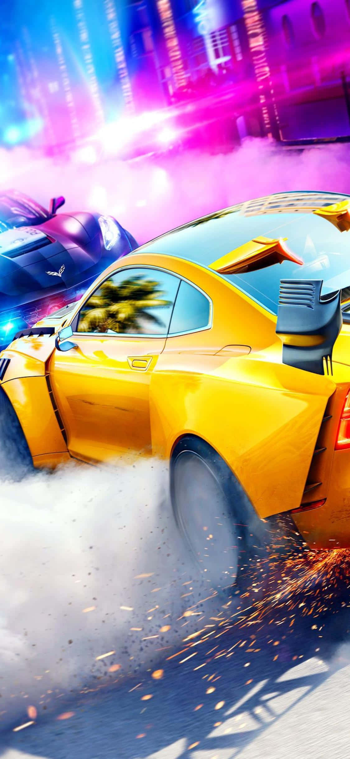 iPhone Xs'te Need for Speed Heat'te Rakiplerinizi Geride Bırakın Duvar Kağıdı