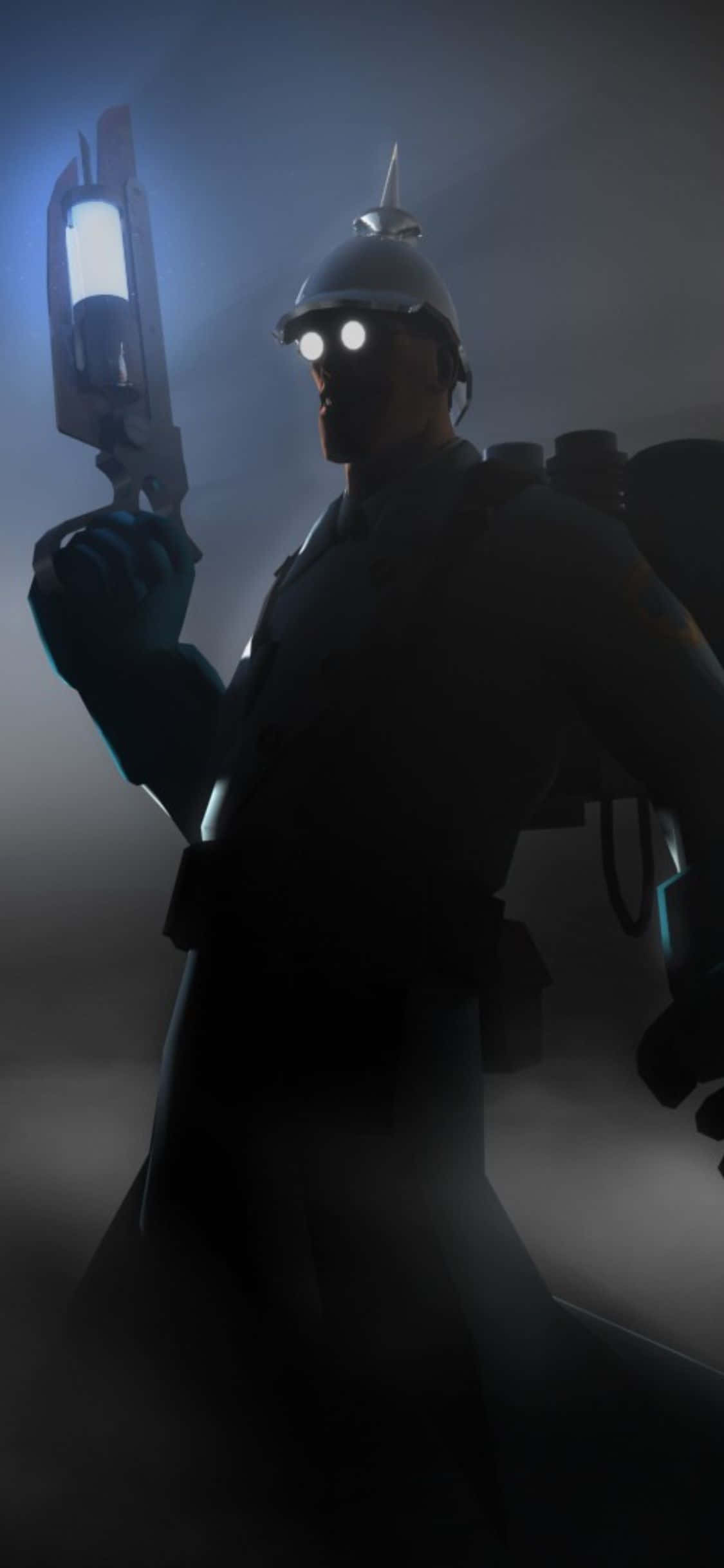 iPhone XS Team Fortress 2 Doktor Silüeti Arkaplanı Duvar Kağıdı