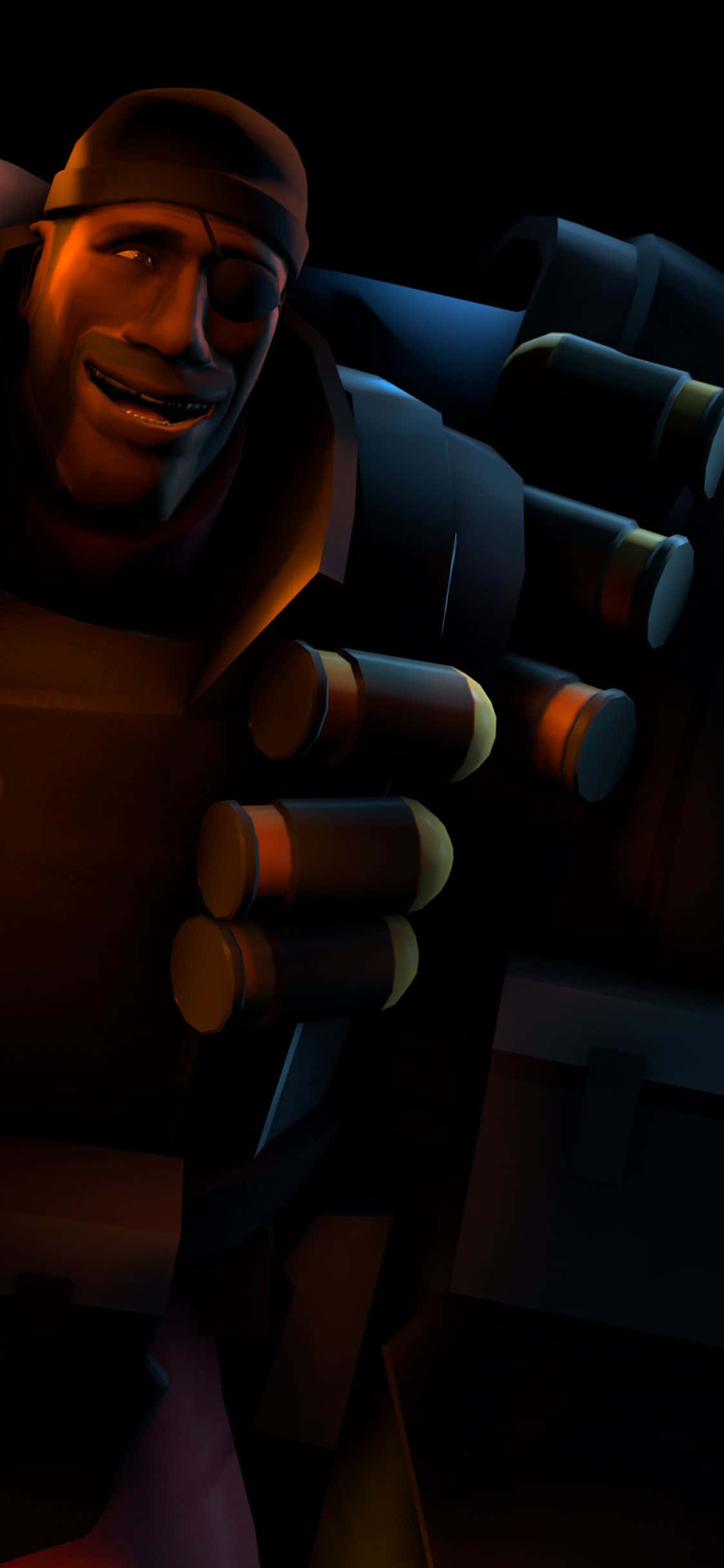 iPhone XS Team Fortress 2 Gülümseyen Demoman Portre Duvar Kağıdı