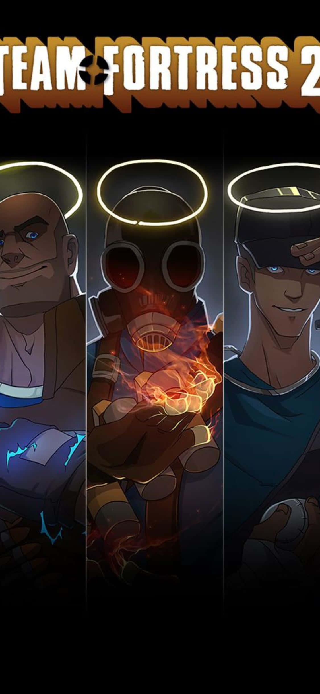 iPhone XS Team Fortress 2 Karakterleri Kolaj Arka Planı Fanart Duvar Kağıdı