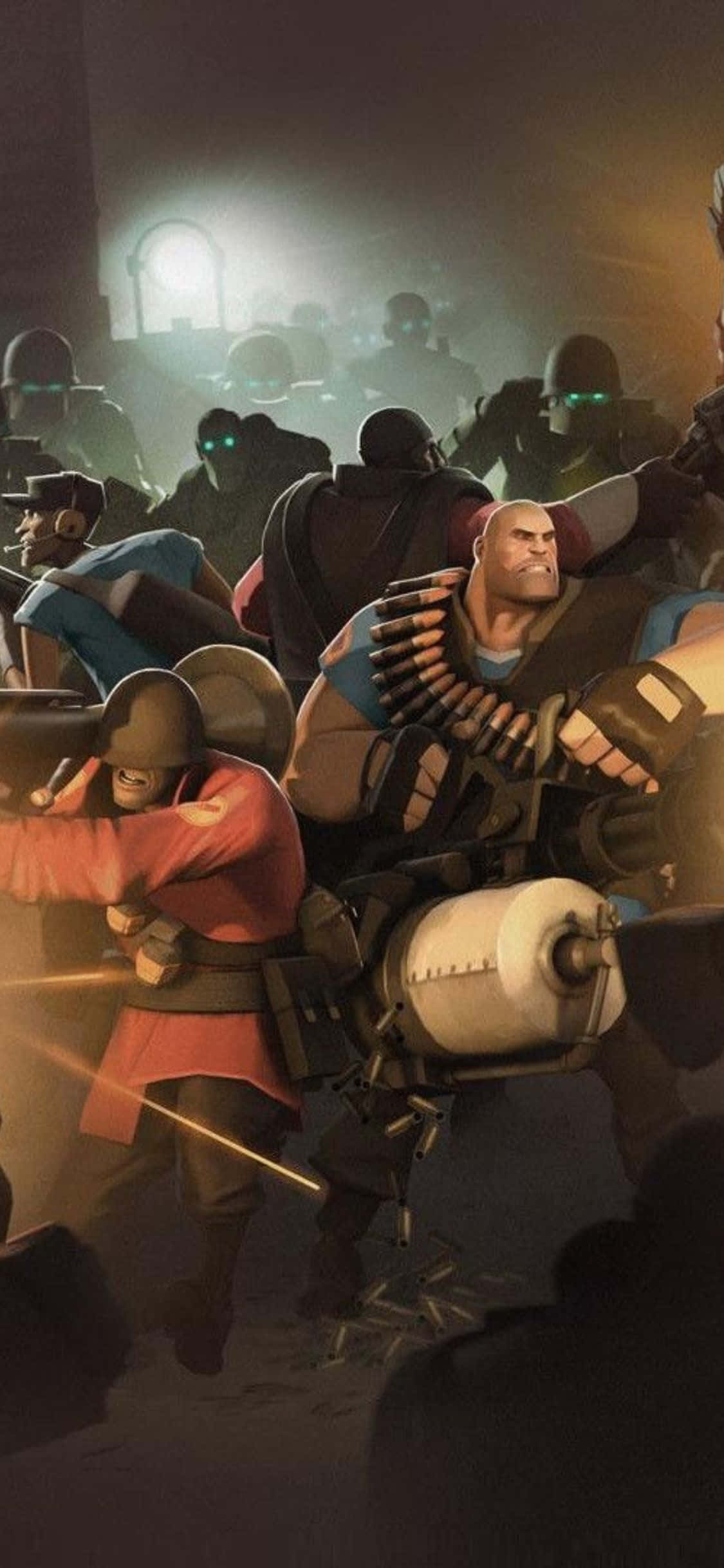 iPhone XS Team Fortress 2 Savaş Alanı Arka Planı Duvar Kağıdı