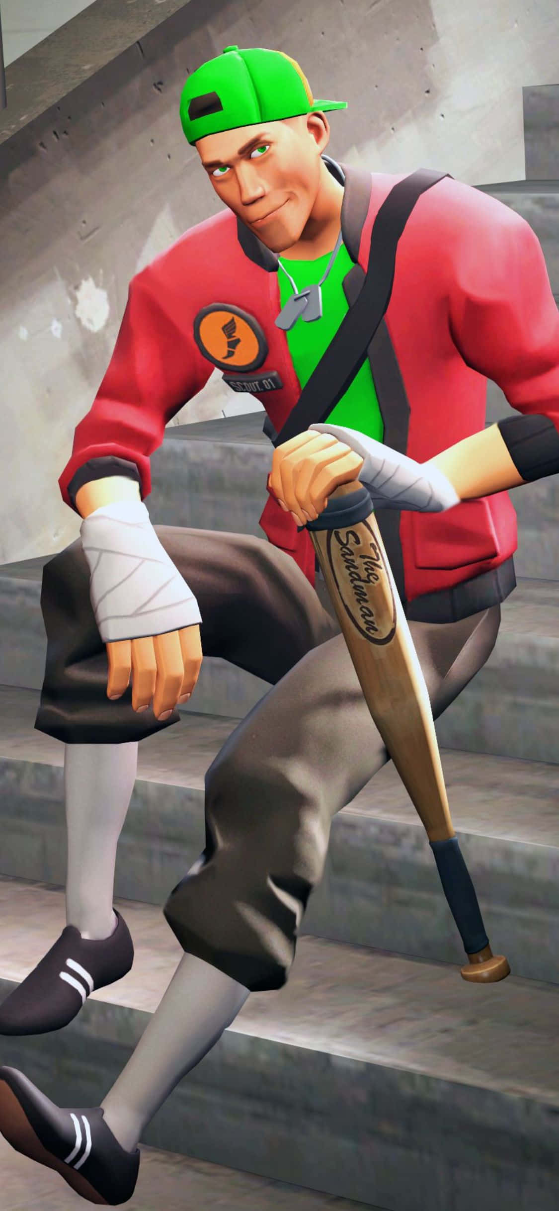 iPhone XS Team Fortress 2 Video Oyunu Karakteri Scout Arka Planı Duvar Kağıdı