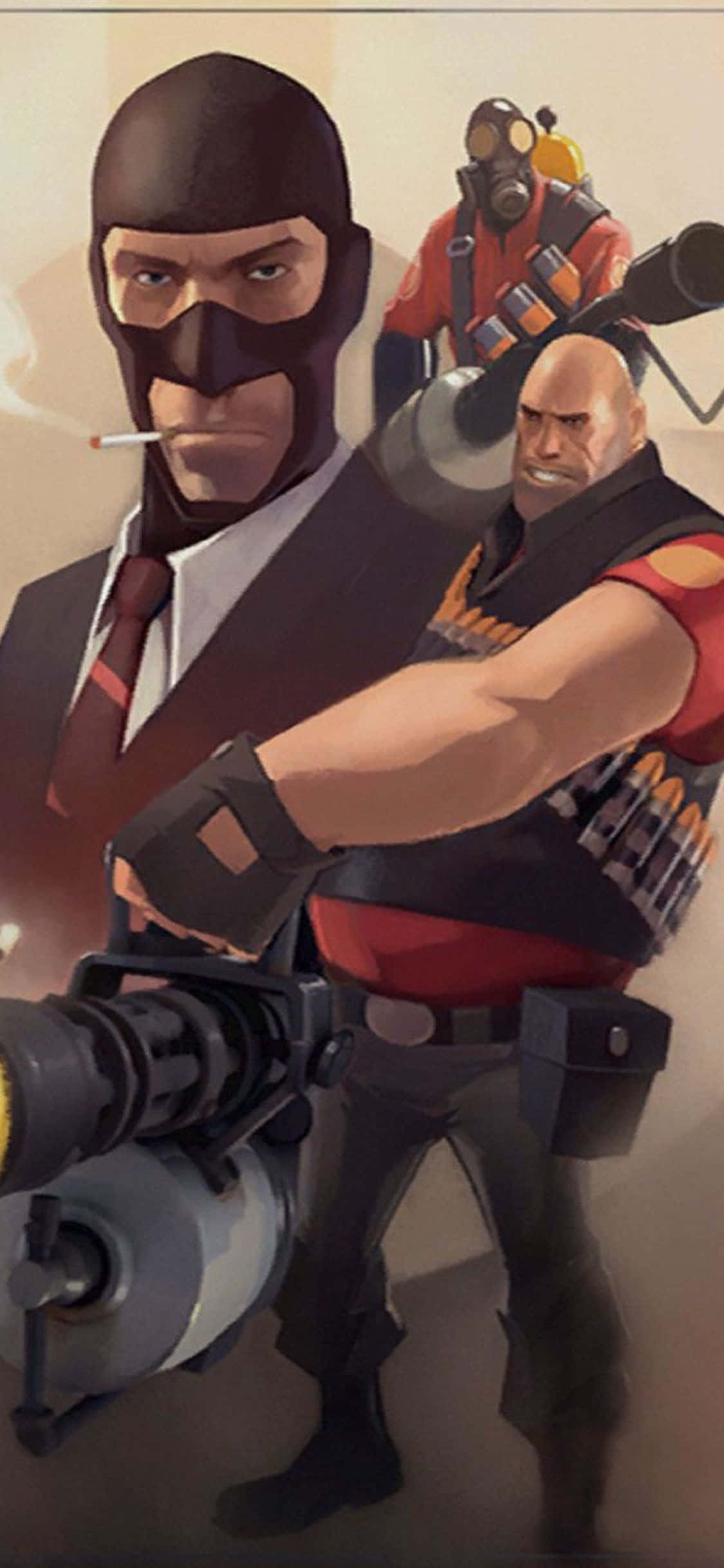 iPhone XS TF2 Casus, Pyro ve Heavy Posteri Duvar Kağıdı