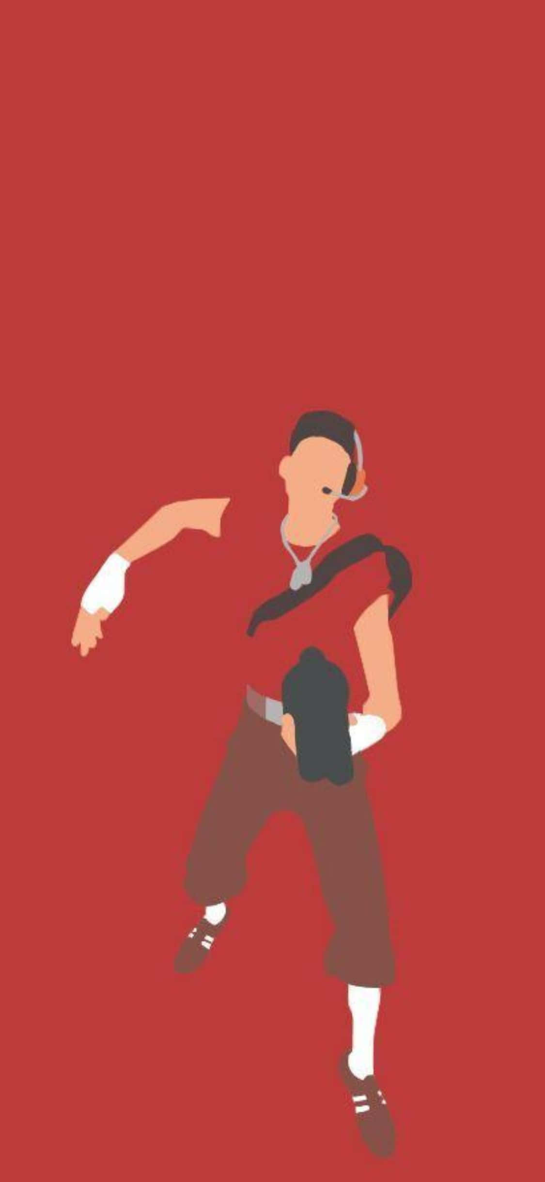 iPhone Xs TF2 Kırmızı Poster İzci Alaycı Arka Planı Duvar Kağıdı