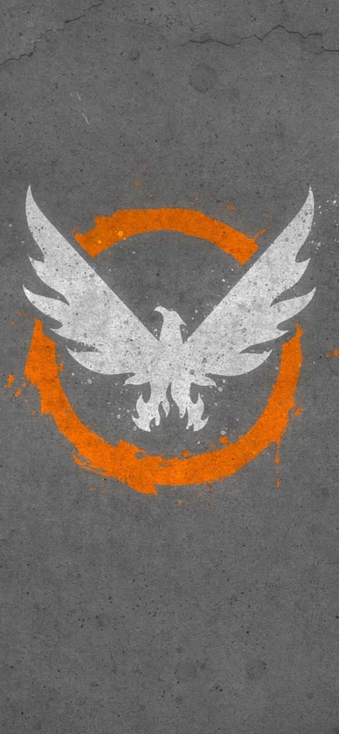 iPhone Xs The Division Arka Plan Beyaz Anka Kuşu Logosu Duvar Kağıdı