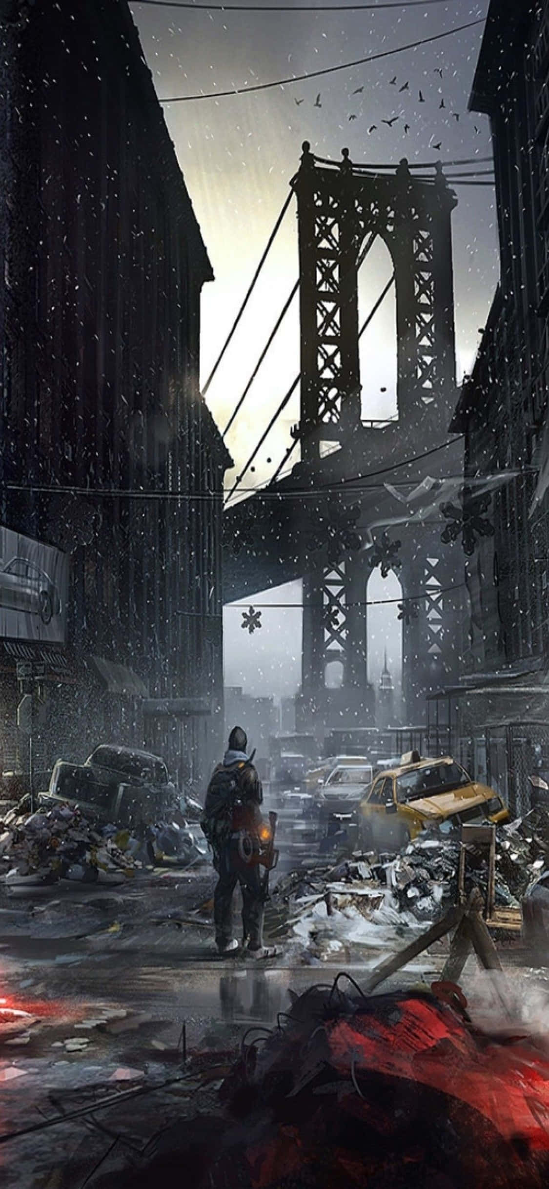 iPhone XS The Division Arka Plan Harap New York Caddesi Duvar Kağıdı